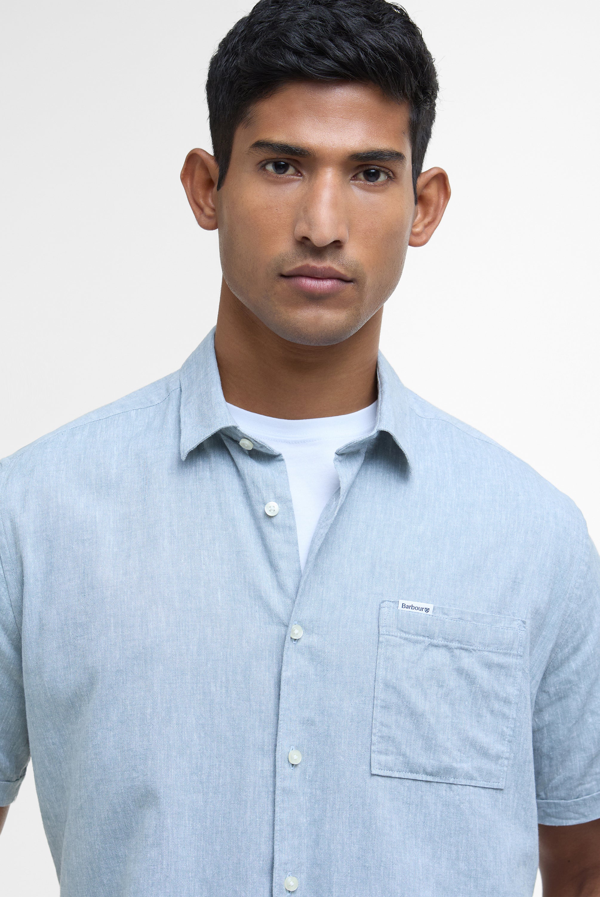 Barbour Lead Nelson SS Summer Fit Shirt #Colour_Lead