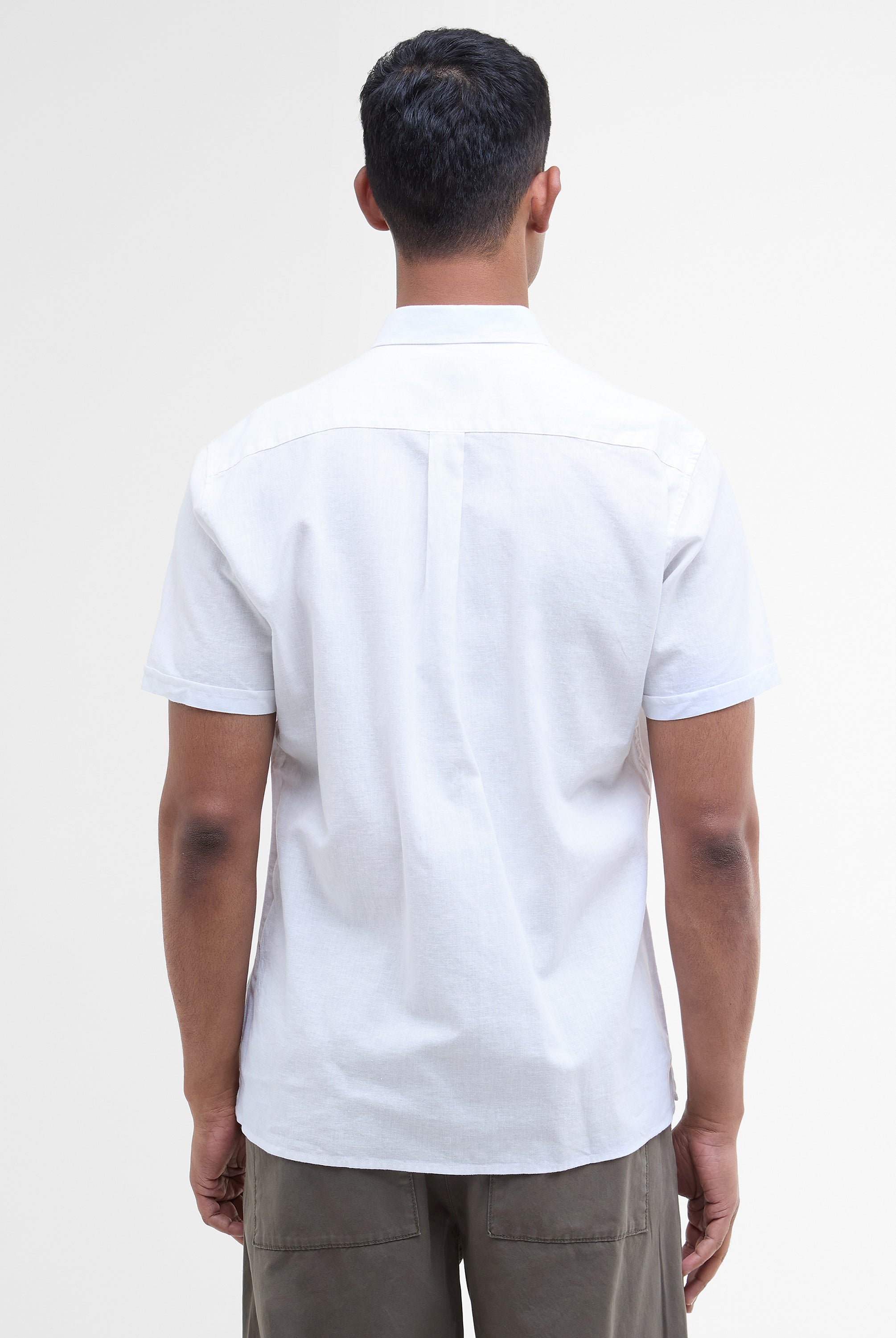 Barbour White Nelson SS Summer Fit Shirt #Colour_White