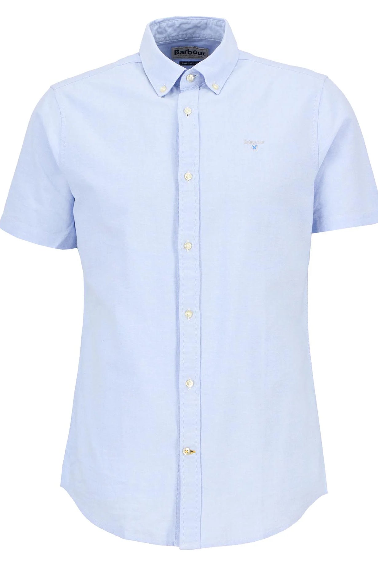 Barbour Sky Blue Striped Oxtown SS Tailored Shirt #Colour_Sky Blue