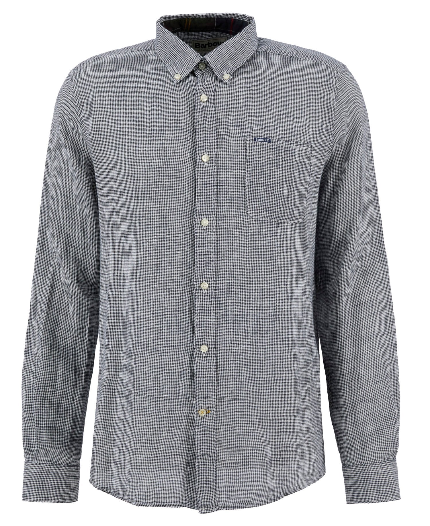 Barbour Navy Linton Tailored Shirt #Colour_Navy