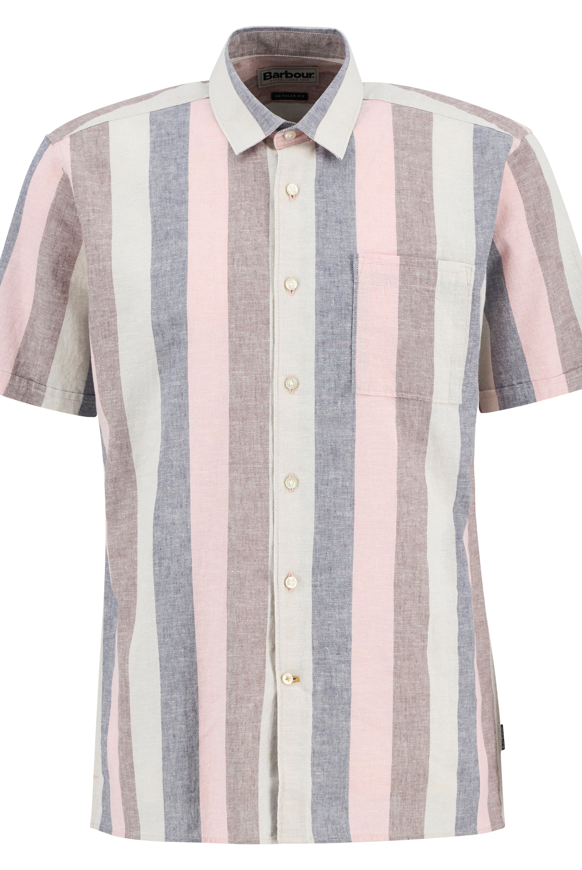 Barbour Pink Portwell Summer Fit Shirt #Colour_Pink