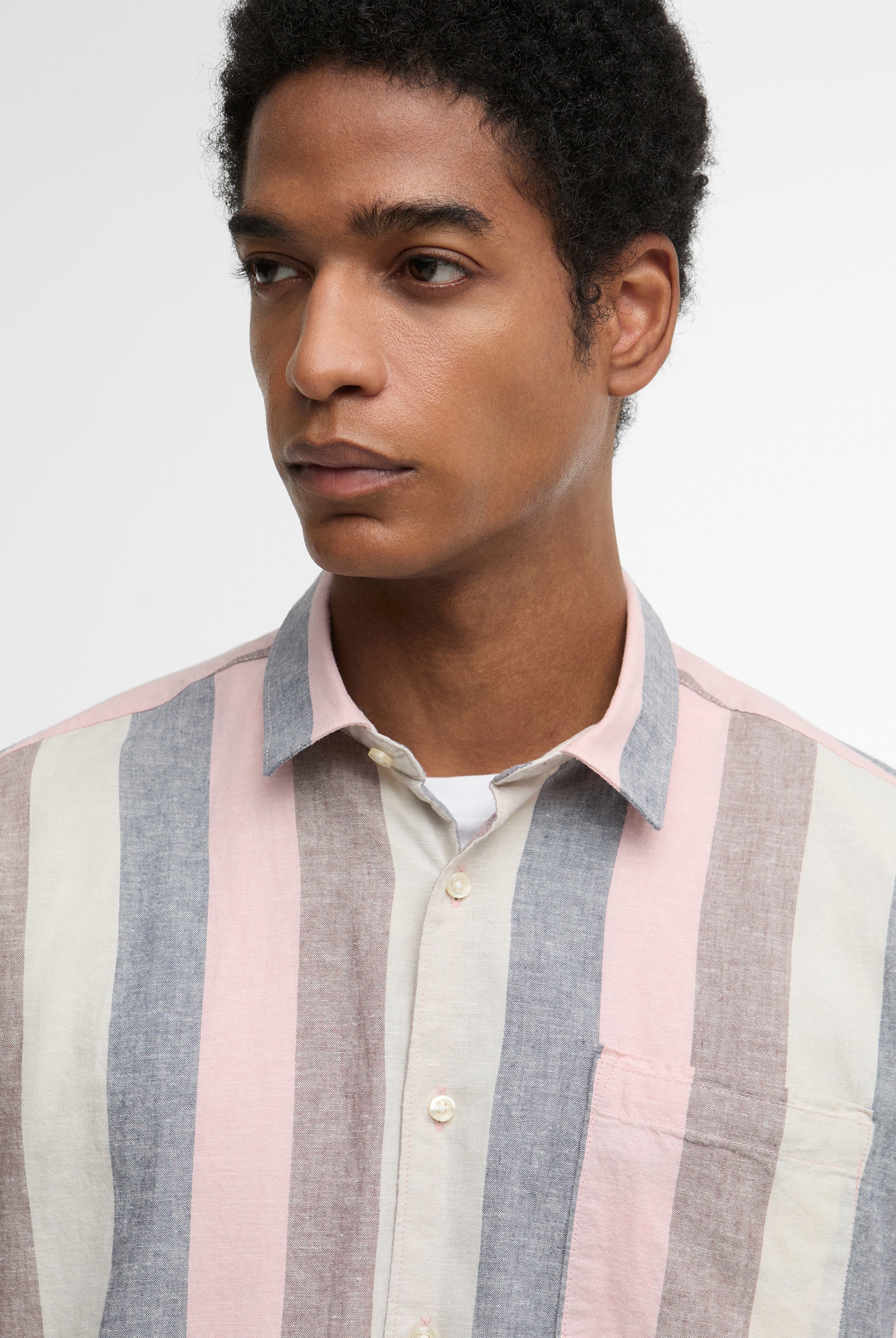Barbour Pink Portwell Summer Fit Shirt #Colour_Pink