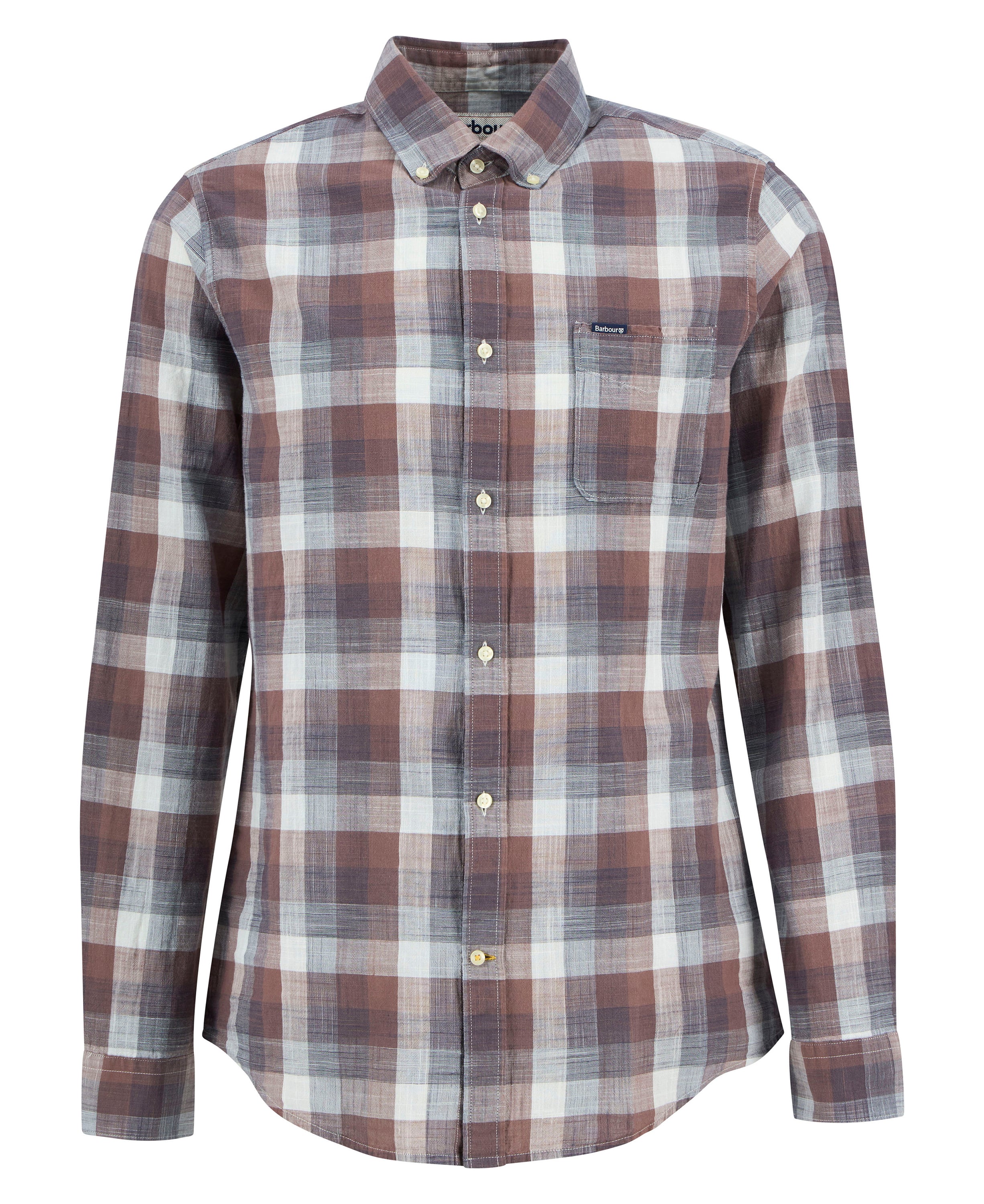 Barbour Peppercorn Hillroad Tailored Shirt #Colour_Peppercorn