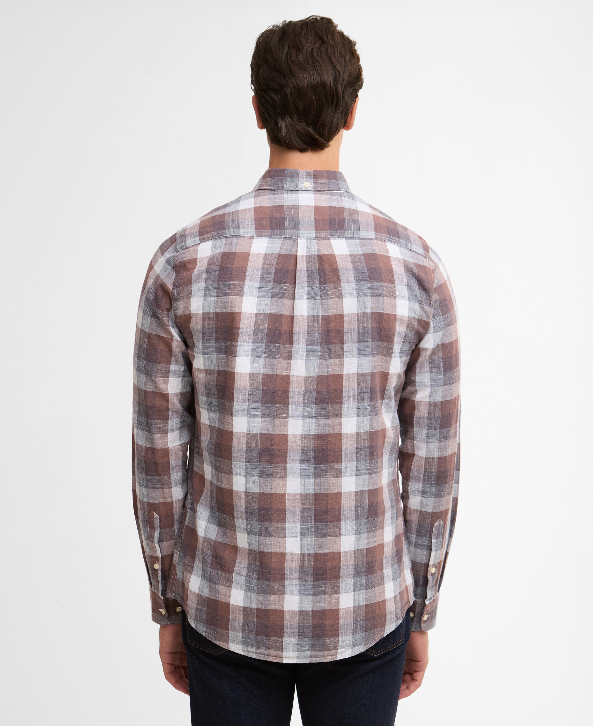 Barbour Peppercorn Hillroad Tailored Shirt #Colour_Peppercorn