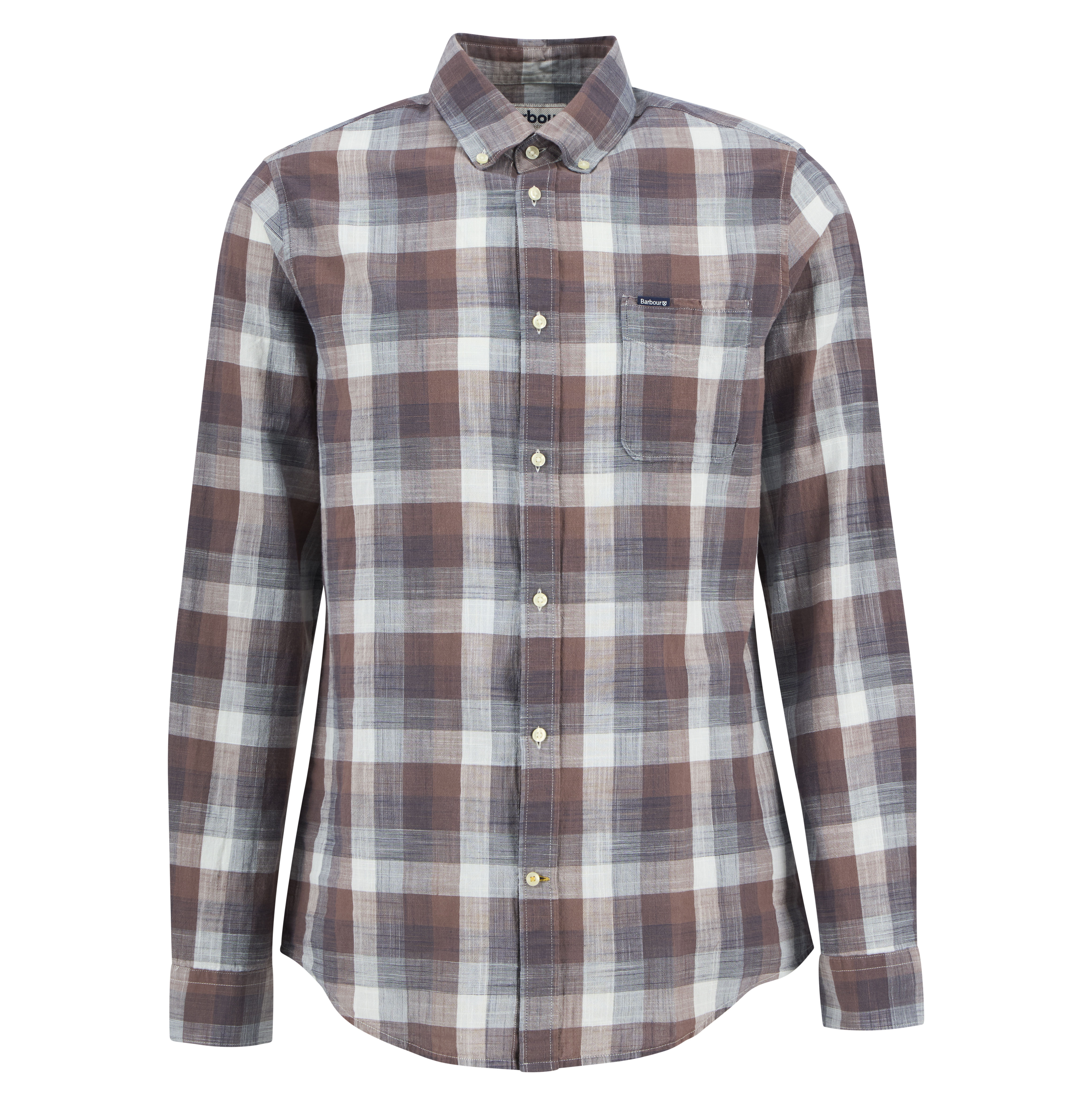 Barbour Peppercorn Hillroad Tailored Shirt #Colour_Peppercorn