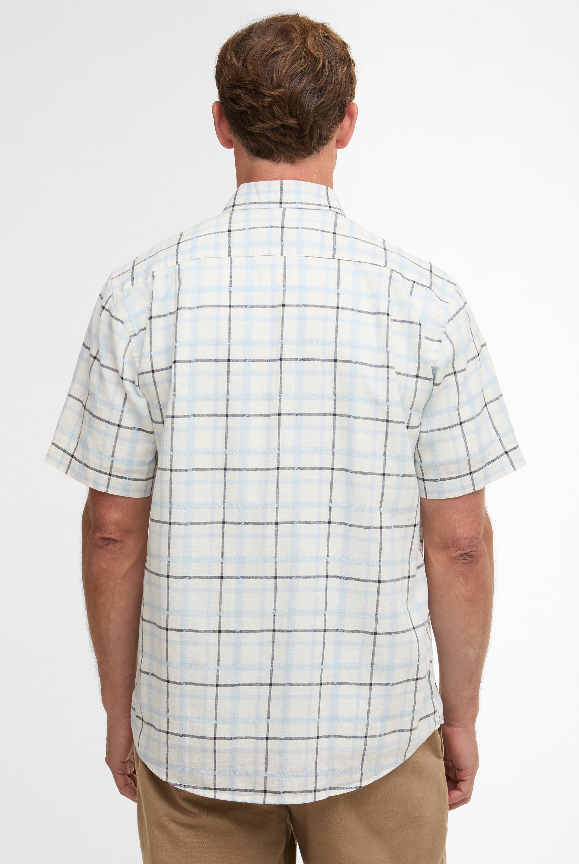 Barbour Heritage Blue Glover SS Linen Blend Regular Shirt #Colour_Heritage Blue
