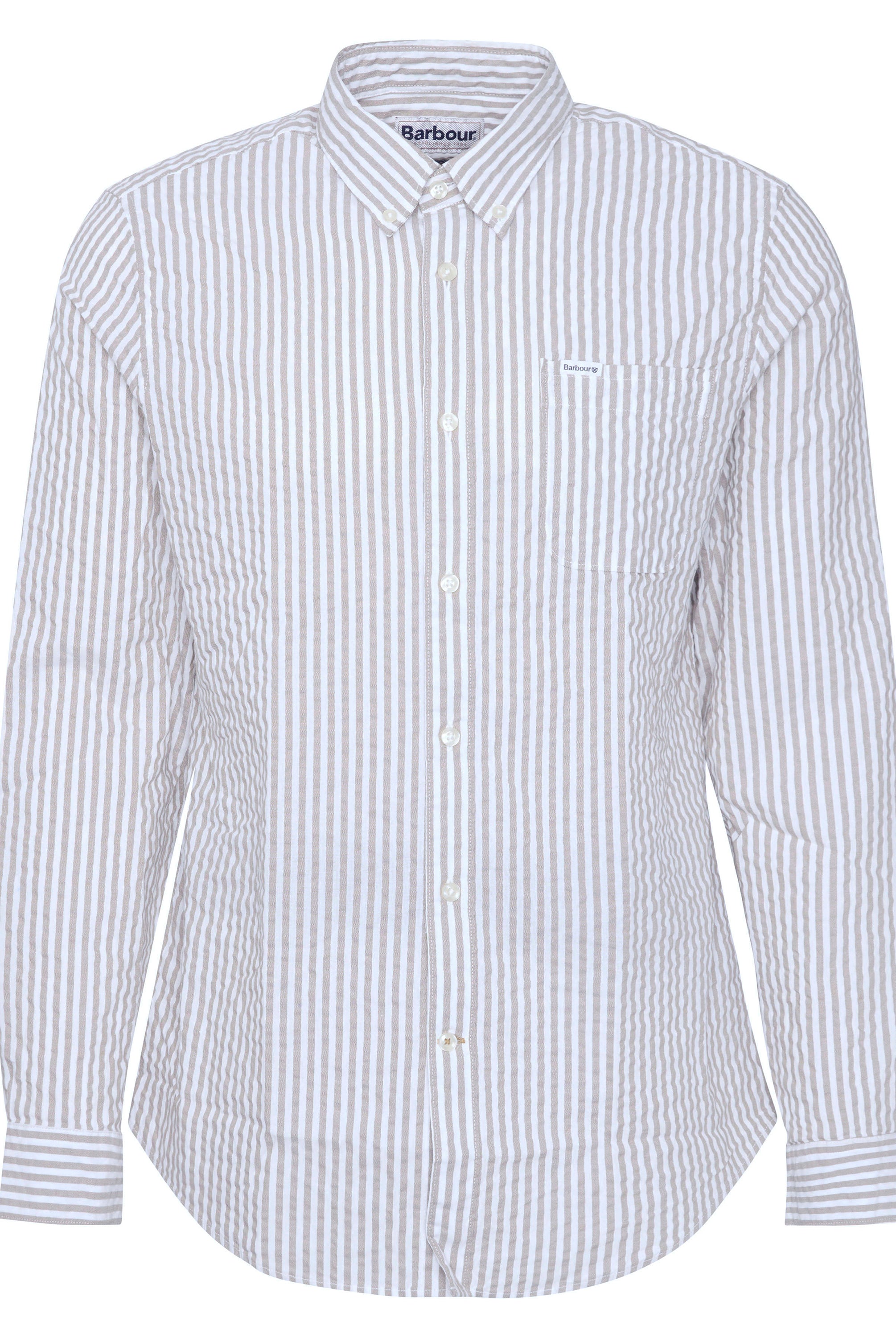 Barbour Sea Green Cresswell Seersucker LS Tailored Shirt #Colour_Sea Green
