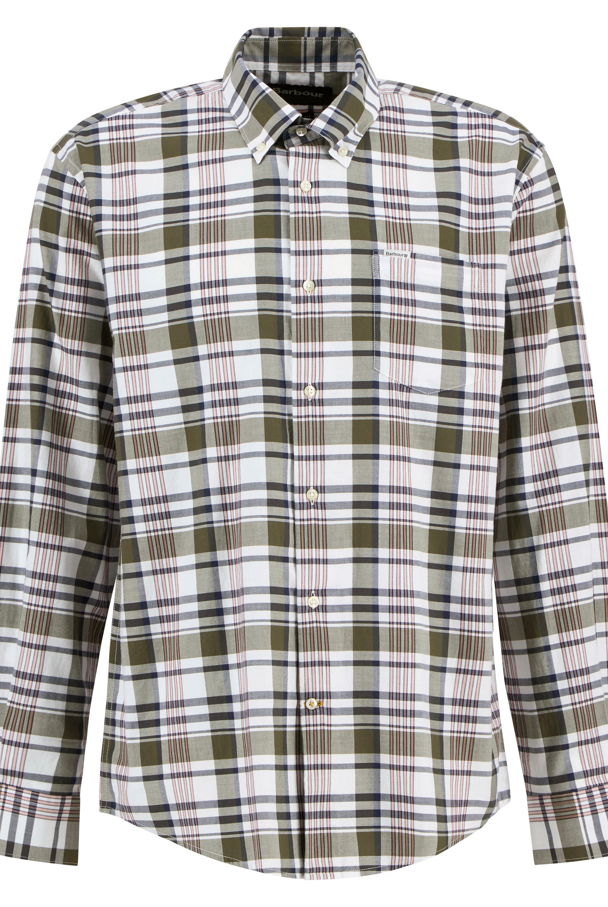 Barbour Olive Hunwick Regular Shirt #Colour_Olive