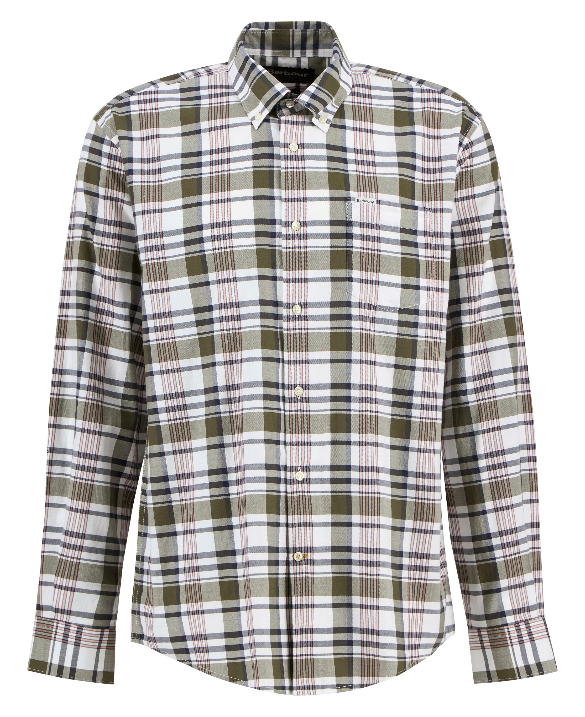 Barbour Olive Hunwick Regular Shirt #Colour_Olive