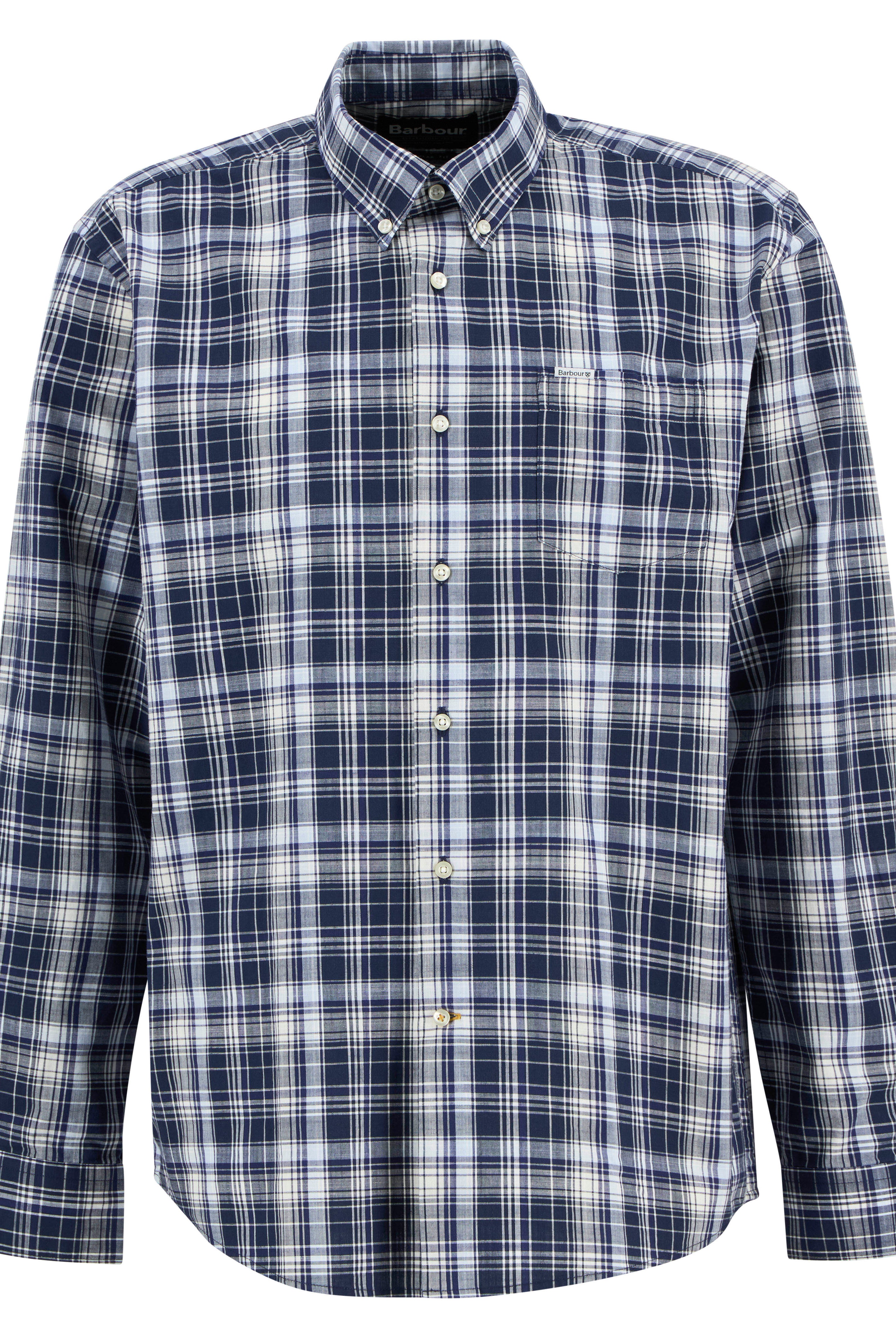 Barbour Navy Witton Checked Regular Shirt #Colour_Navy