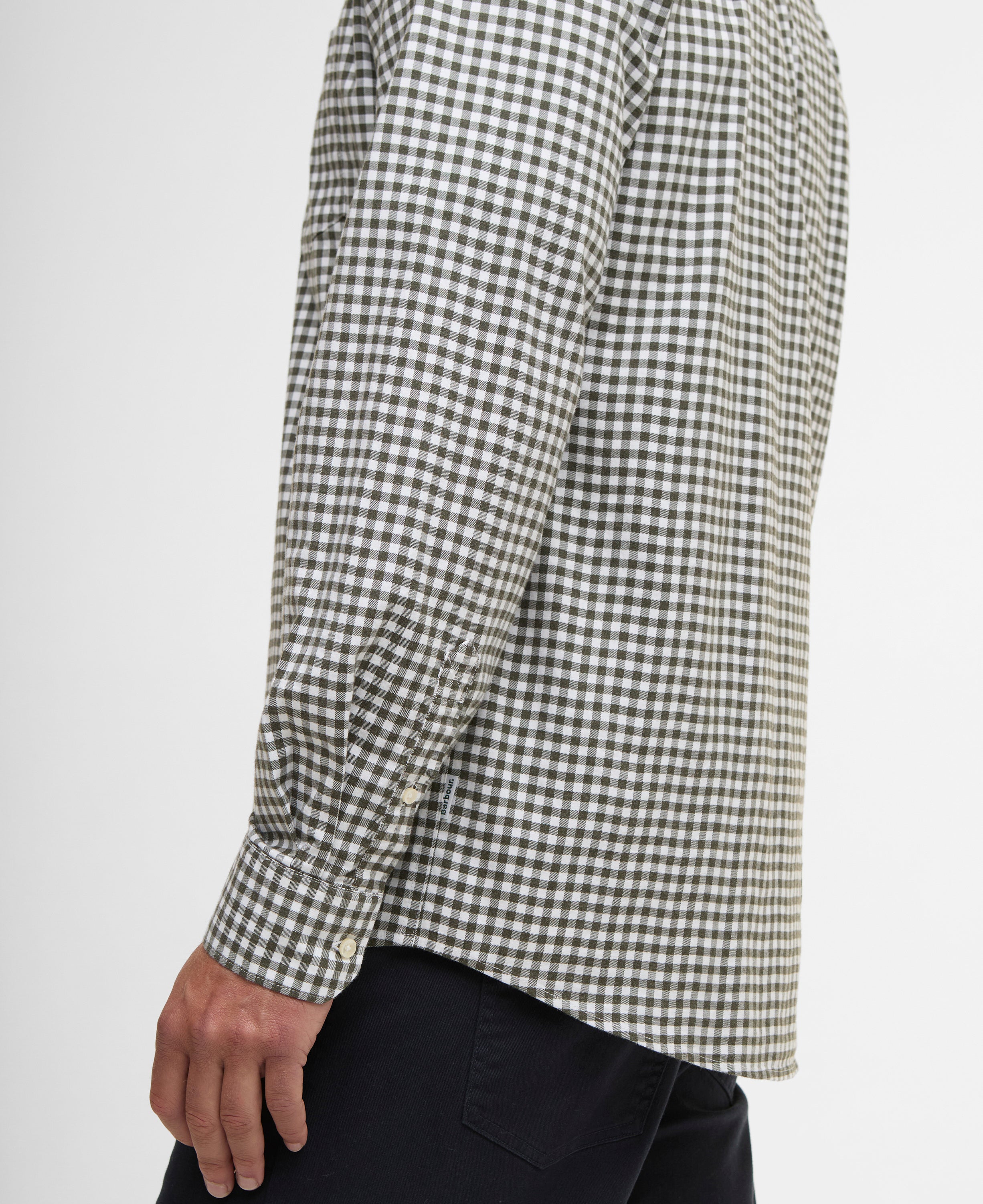 Barbour Pink Gingham Aukside Regular Shirt #Colour_Pink