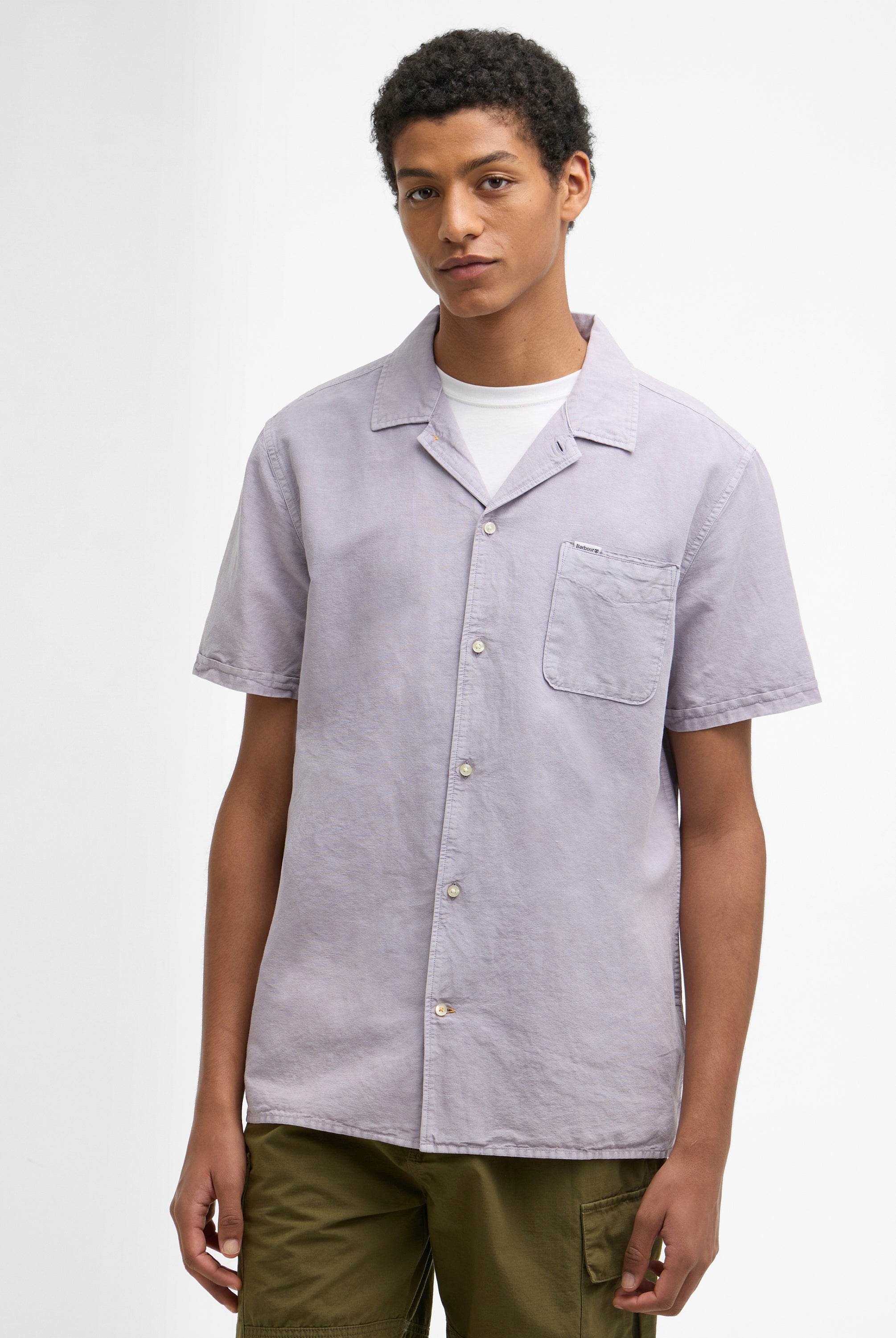 Barbour Heather Mist Landkey Overdid Summer Fit Shirt #Colour_Heather Mist
