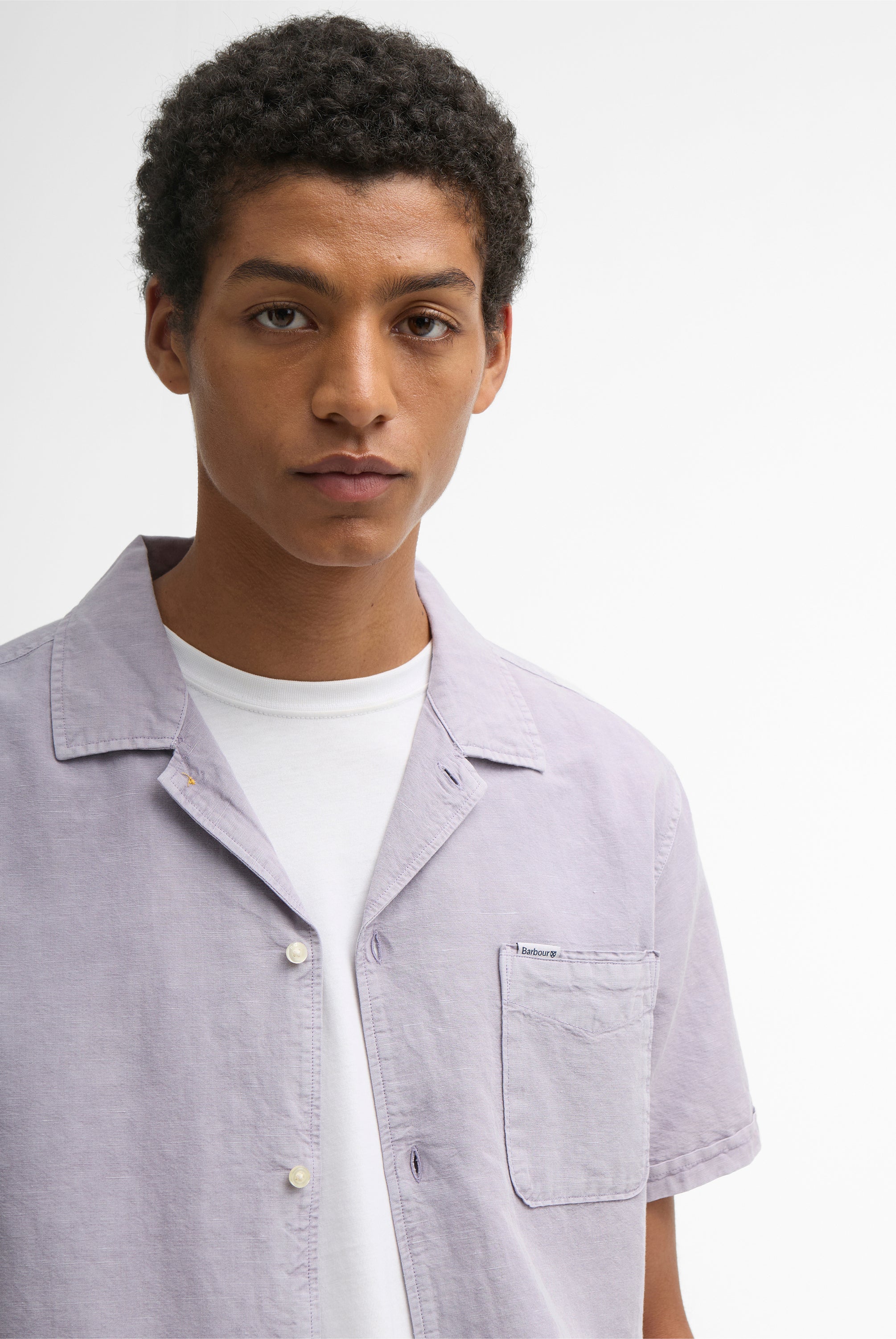 Barbour Heather Mist Landkey Overdid Summer Fit Shirt #Colour_Heather Mist