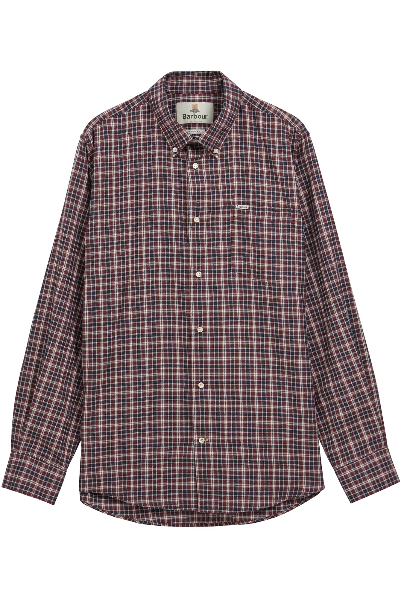 Barbour Dishford Thermo Weave Regular Fit Shirt #Colour_Dark Bordeaux