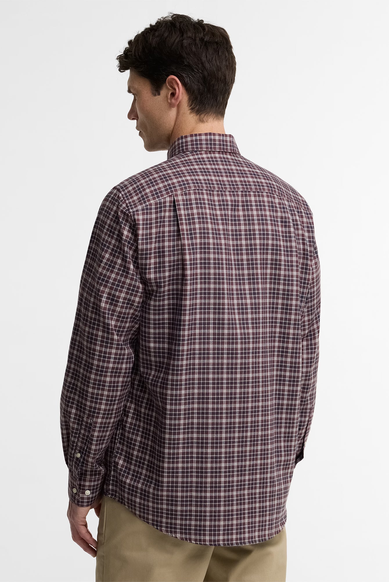 Barbour Dishford Thermo Weave Regular Fit Shirt #Colour_Dark Bordeaux