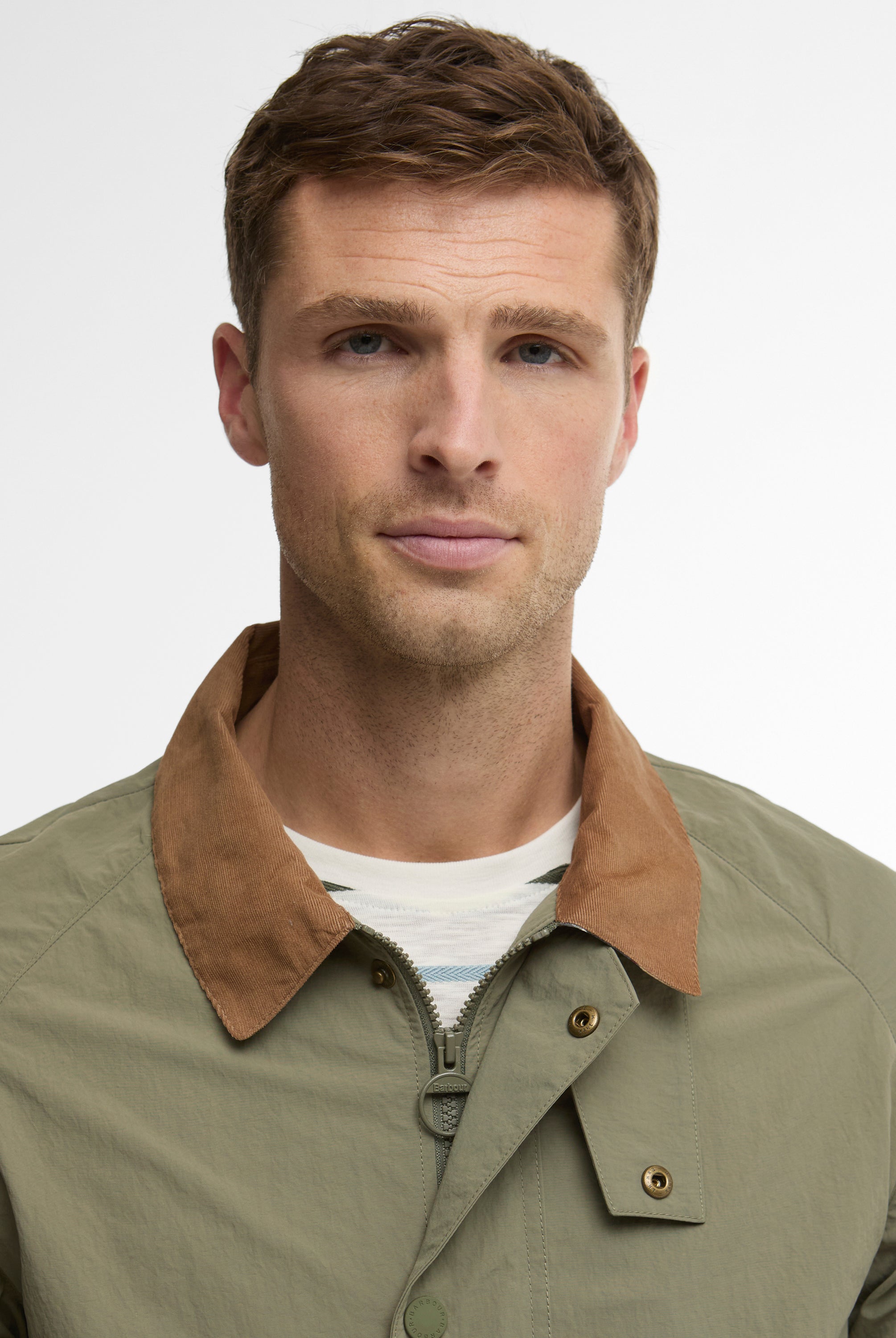 Barbour Dusty Olive Tracker Showerproof Jacket #Colour_Dusty Olive