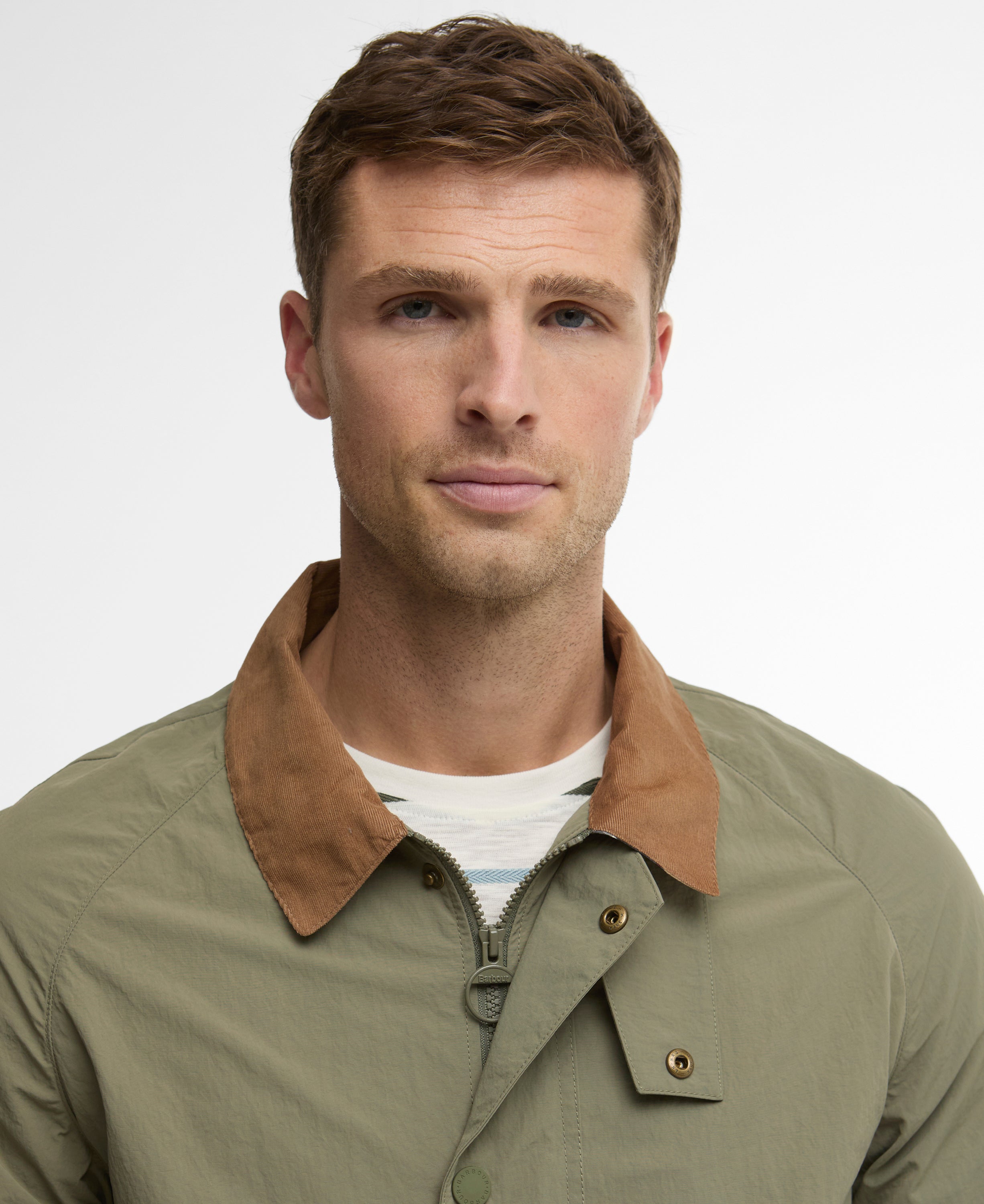 Barbour Dusty Olive Tracker Showerproof Jacket #Colour_Dusty Olive