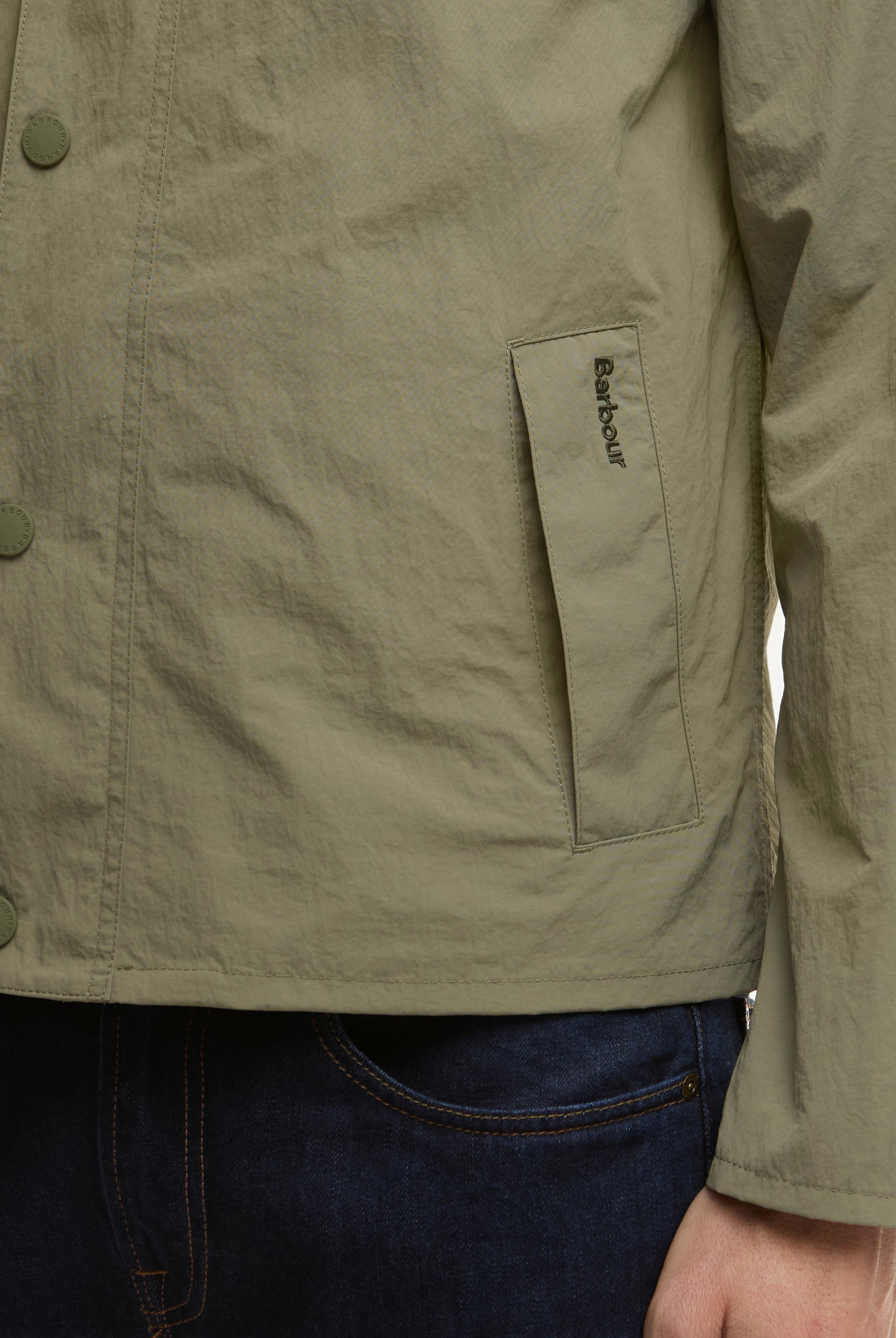Barbour Dusty Olive Tracker Showerproof Jacket #Colour_Dusty Olive