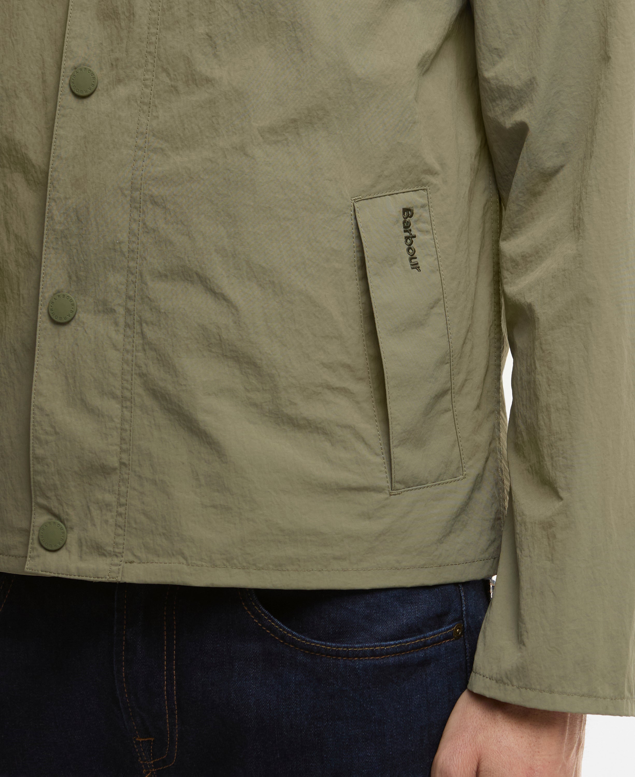 Barbour Dusty Olive Tracker Showerproof Jacket #Colour_Dusty Olive