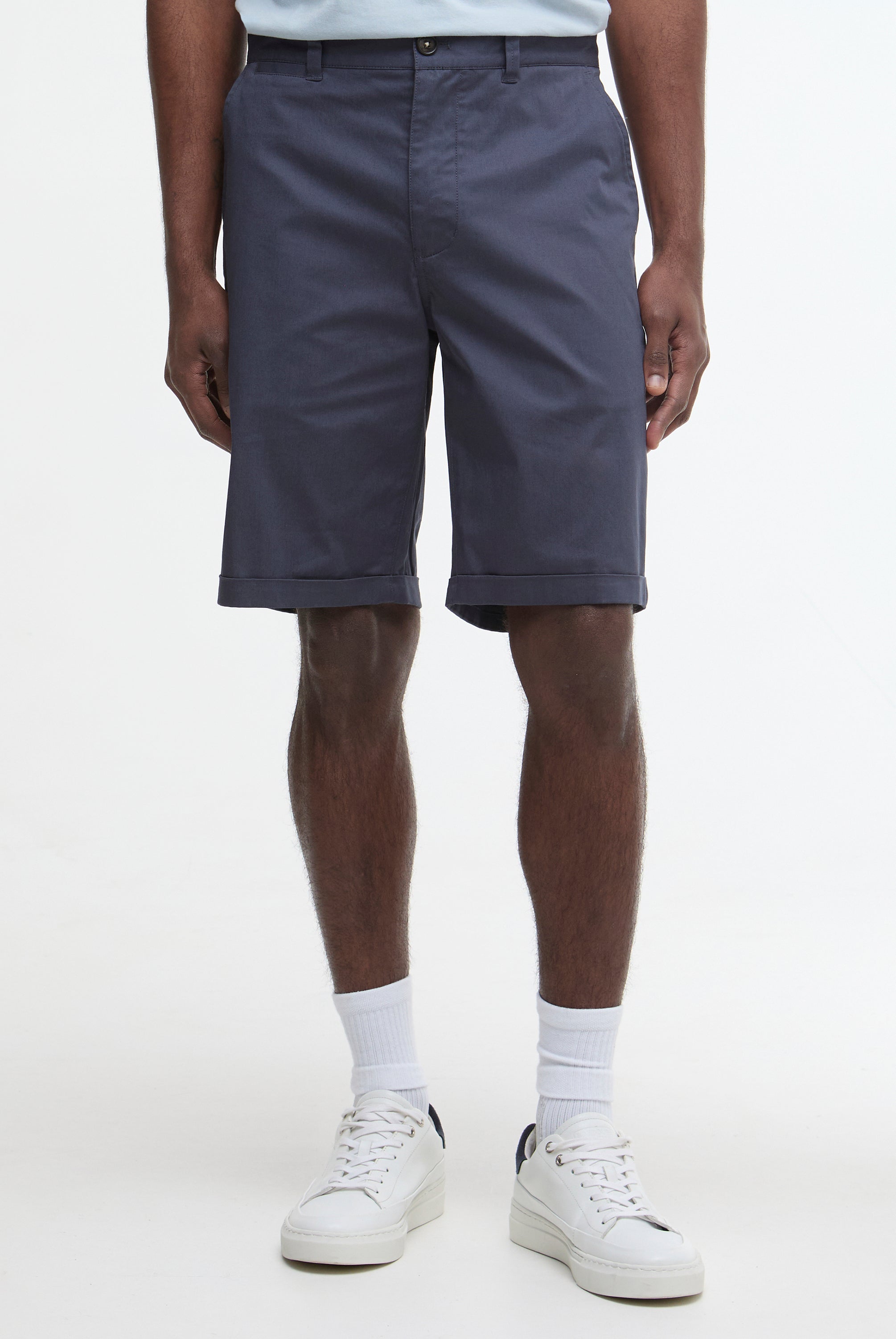 Barbour Washed Navy Smart Chino Short #Colour_Washed Navy
