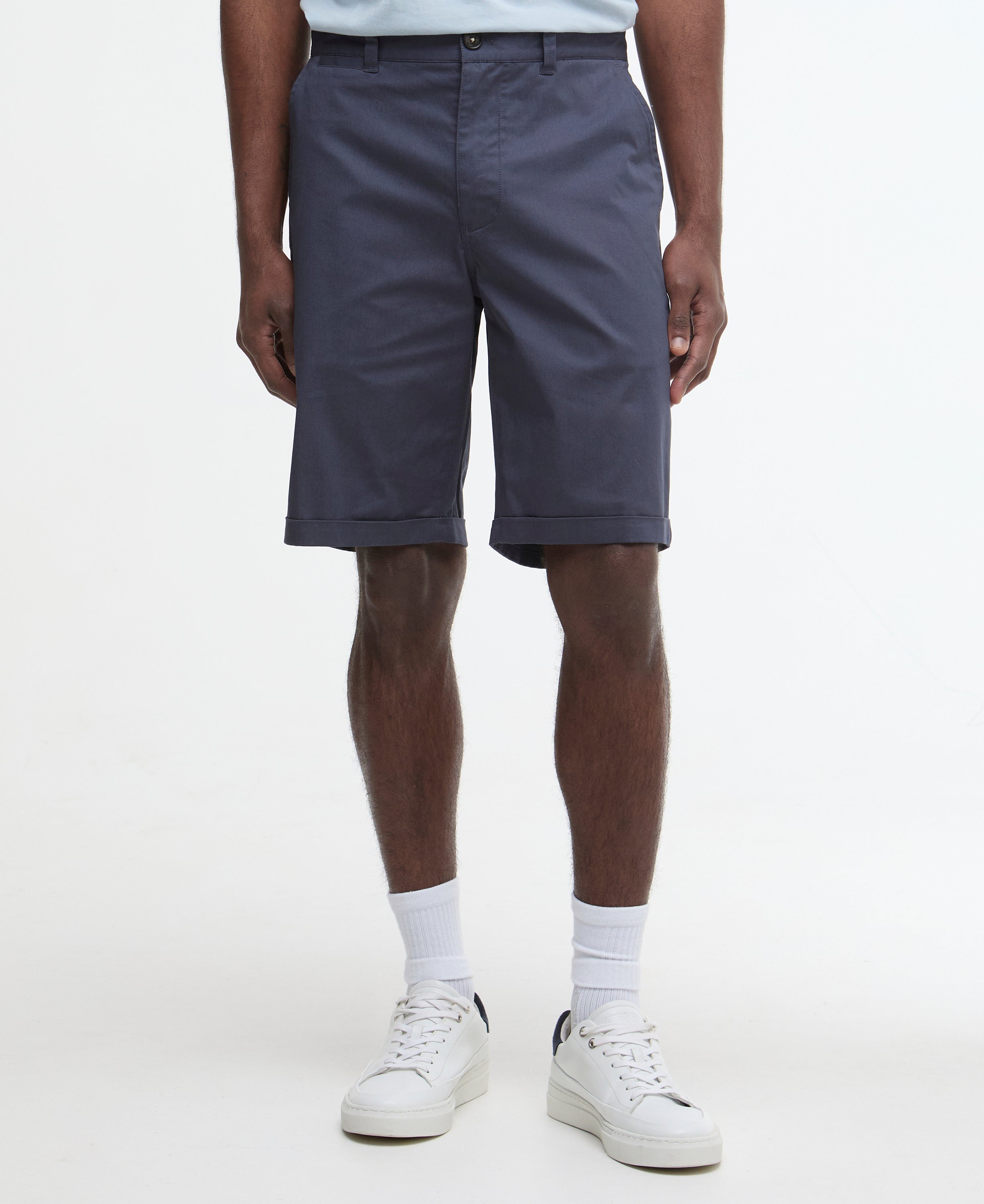 Barbour Washed Navy Smart Chino Short #Colour_Washed Navy