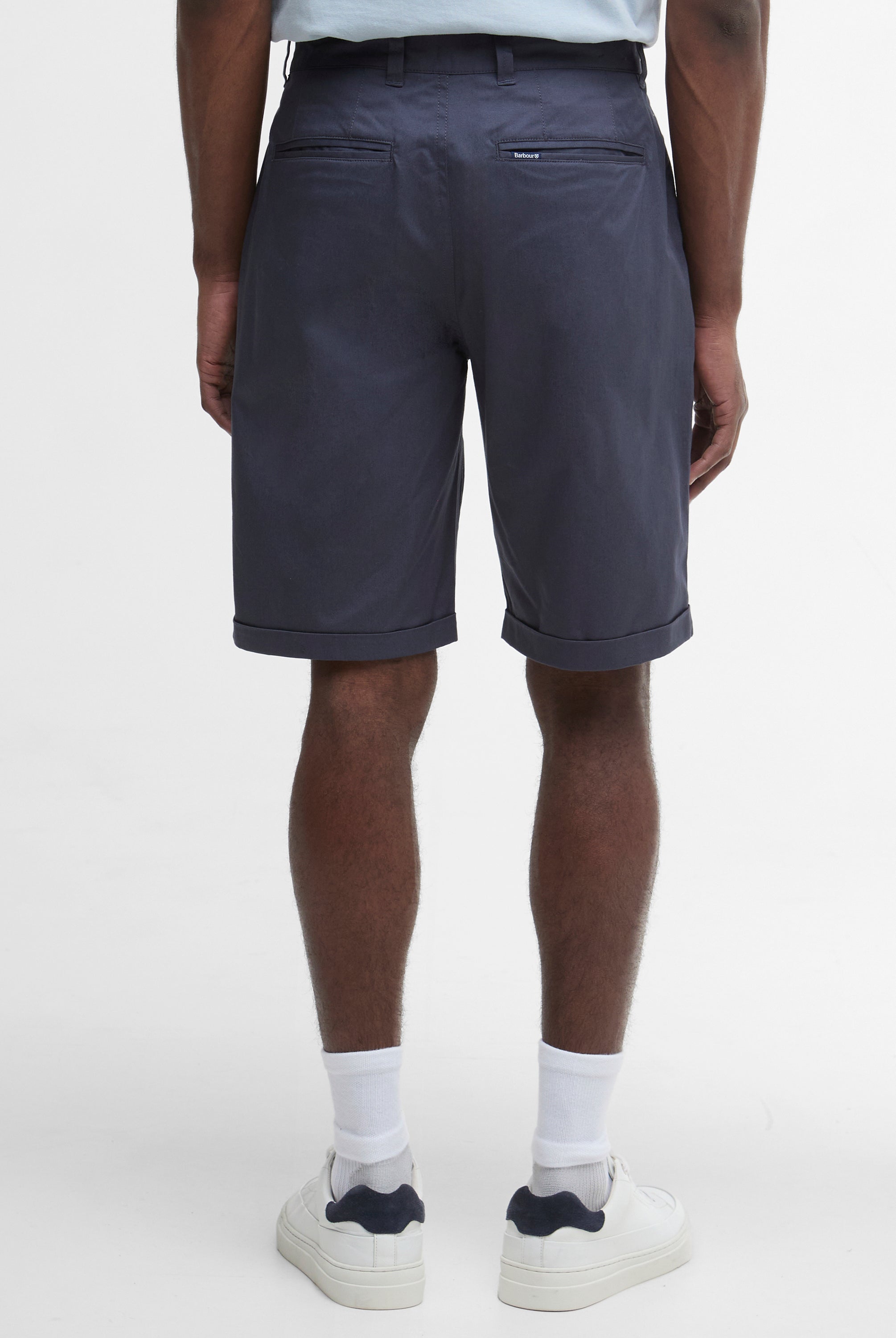 Barbour Washed Navy Smart Chino Short #Colour_Washed Navy