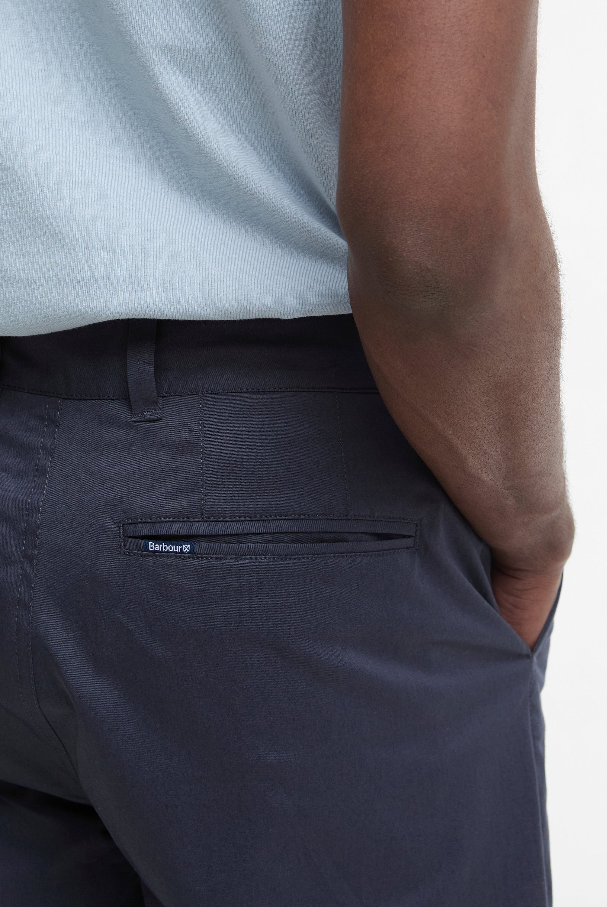Barbour Washed Navy Smart Chino Short #Colour_Washed Navy