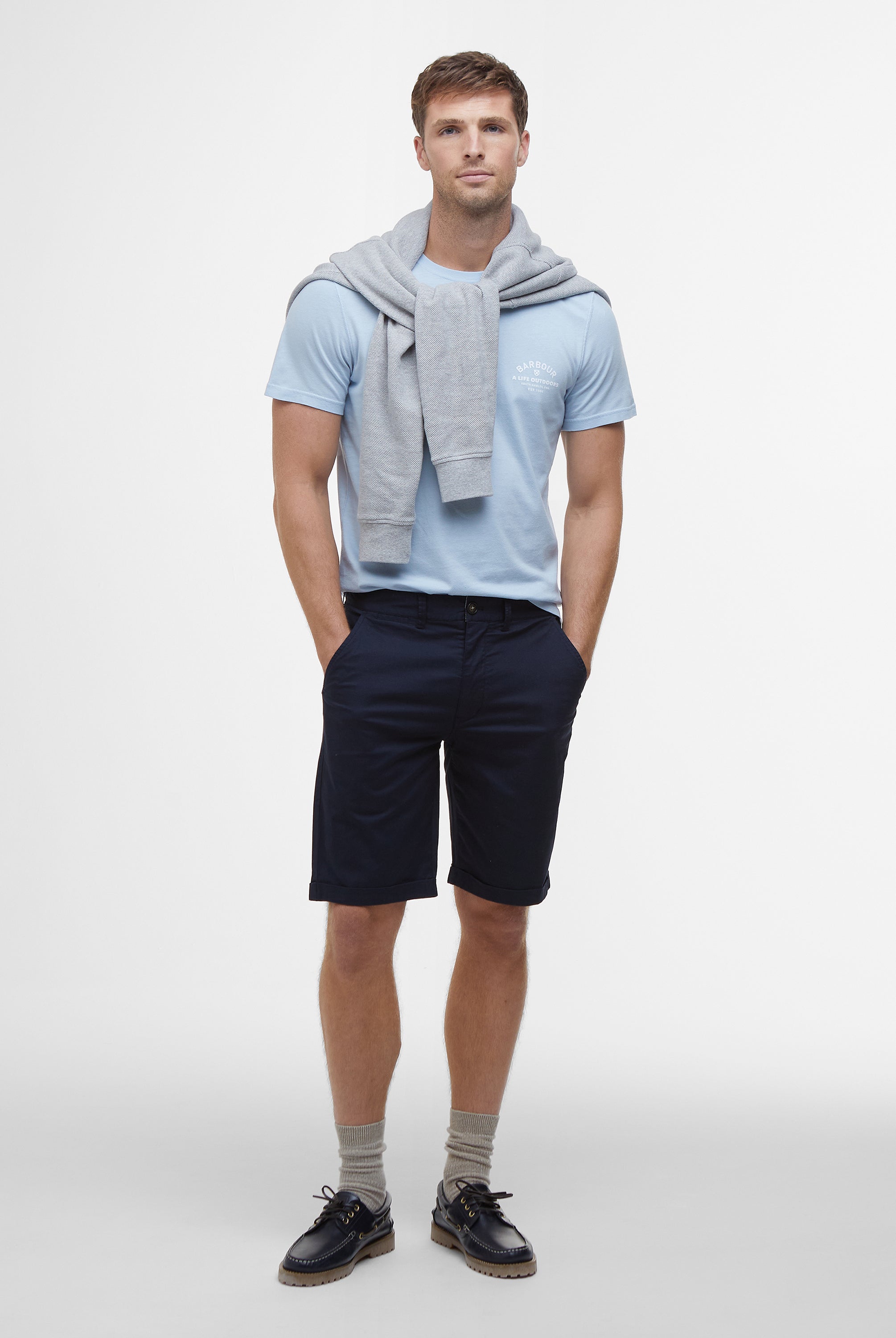 Barbour Navy Smart Chino Short #Colour_Navy