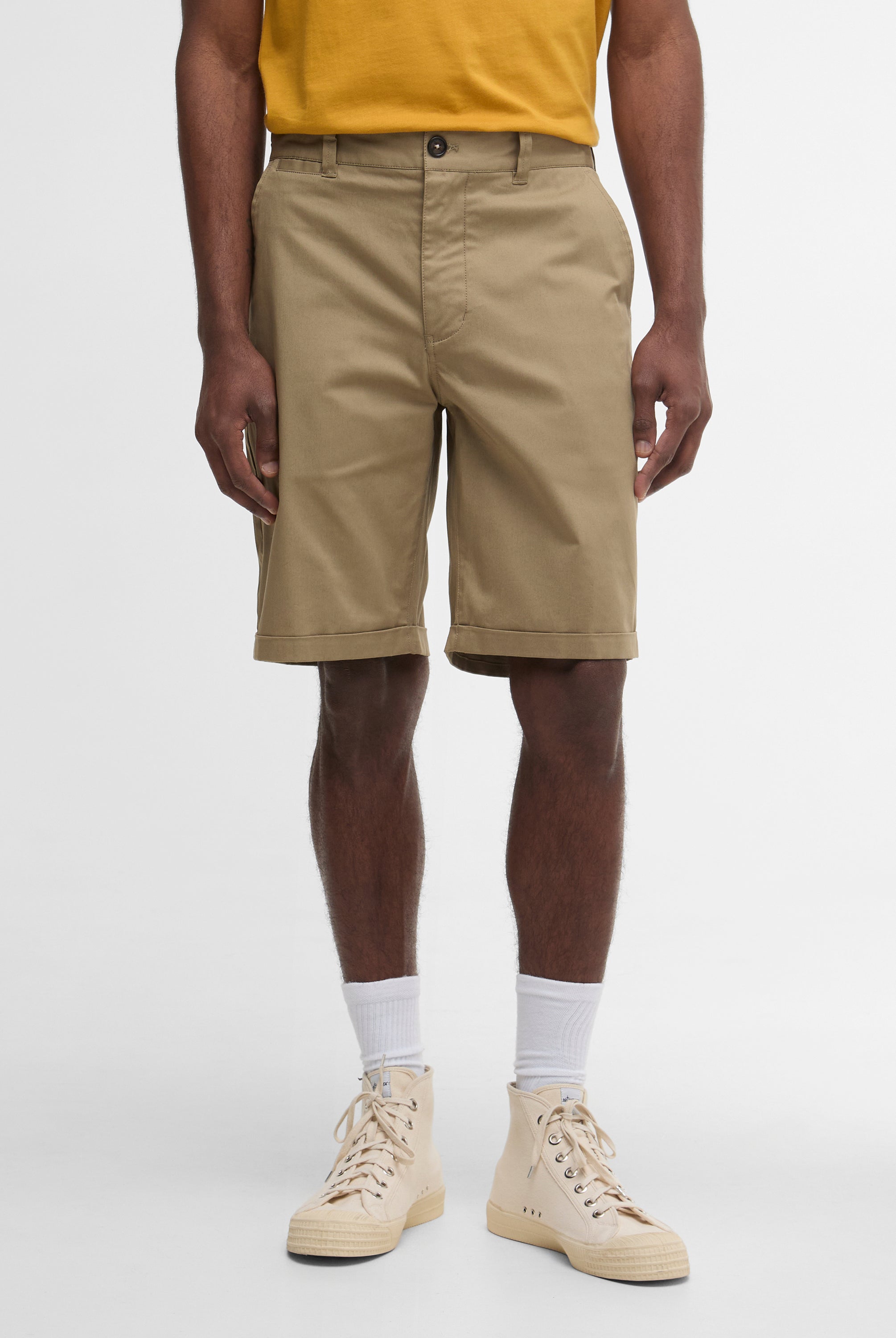 Barbour Grey Olive Smart Chino Short #Colour_Grey Olive