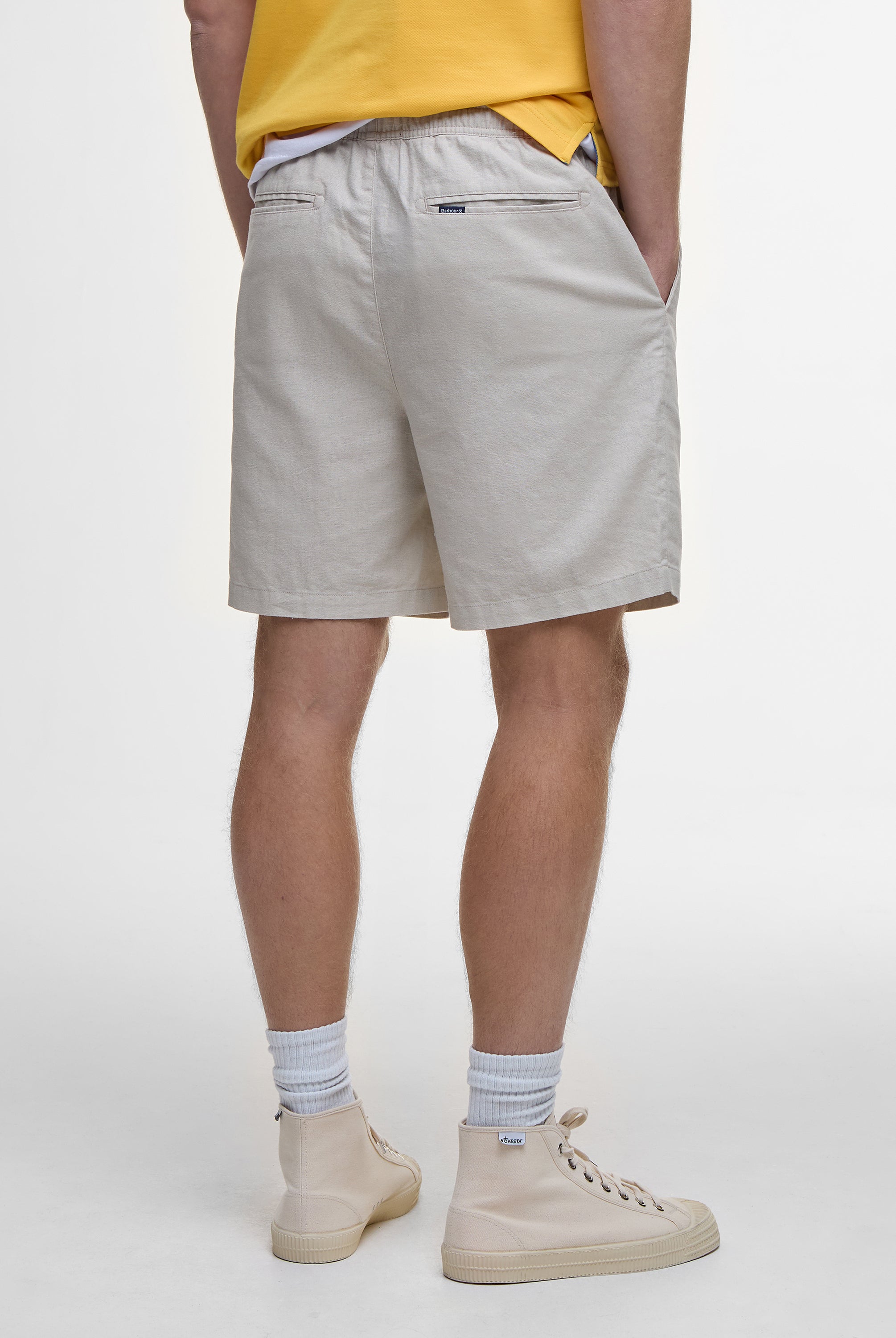 Barbour Mist Cotton Linen Relaxed Short #Colour_Mist