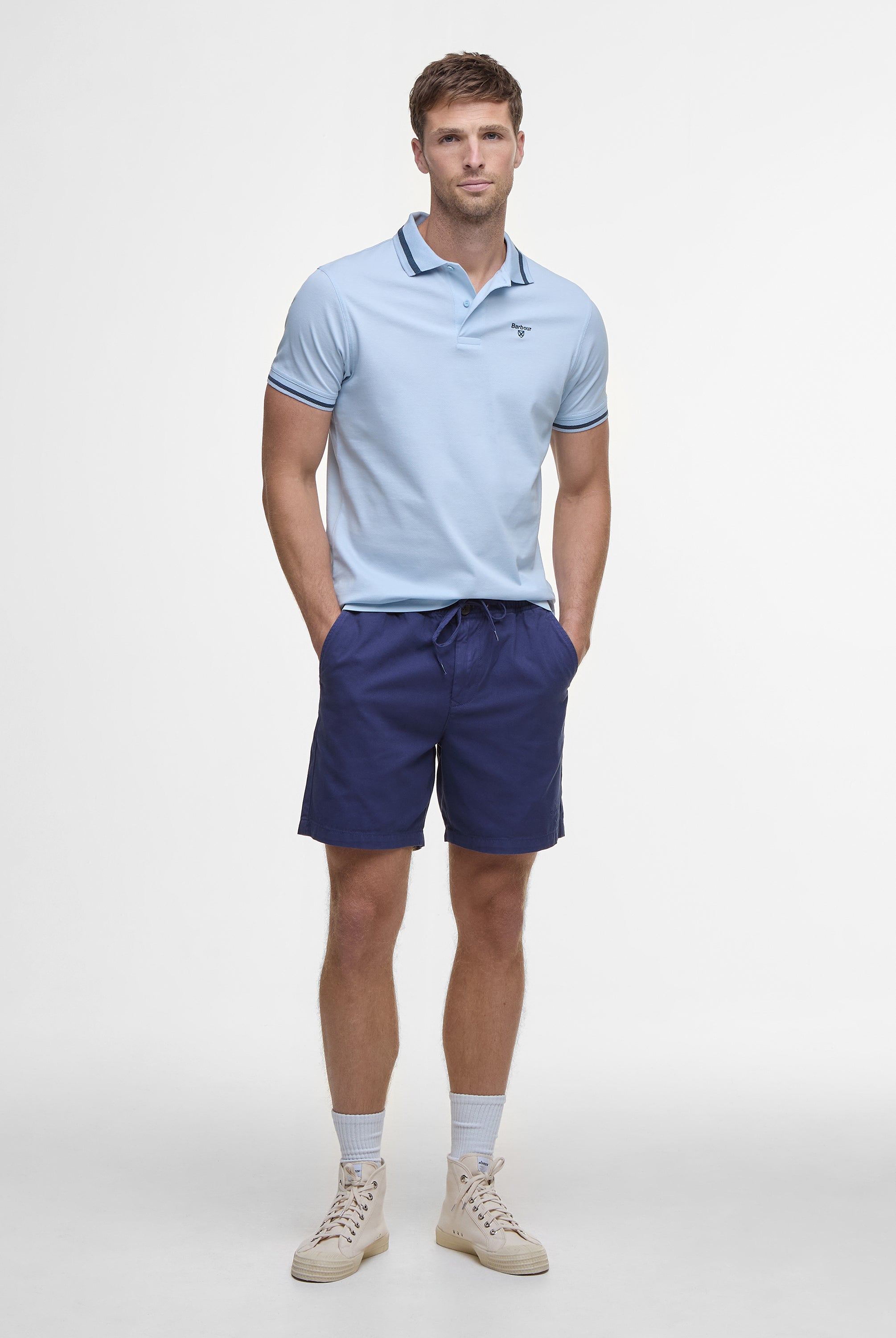 Barbour Washed Oxford Relaxed Short #Colour_Oceana