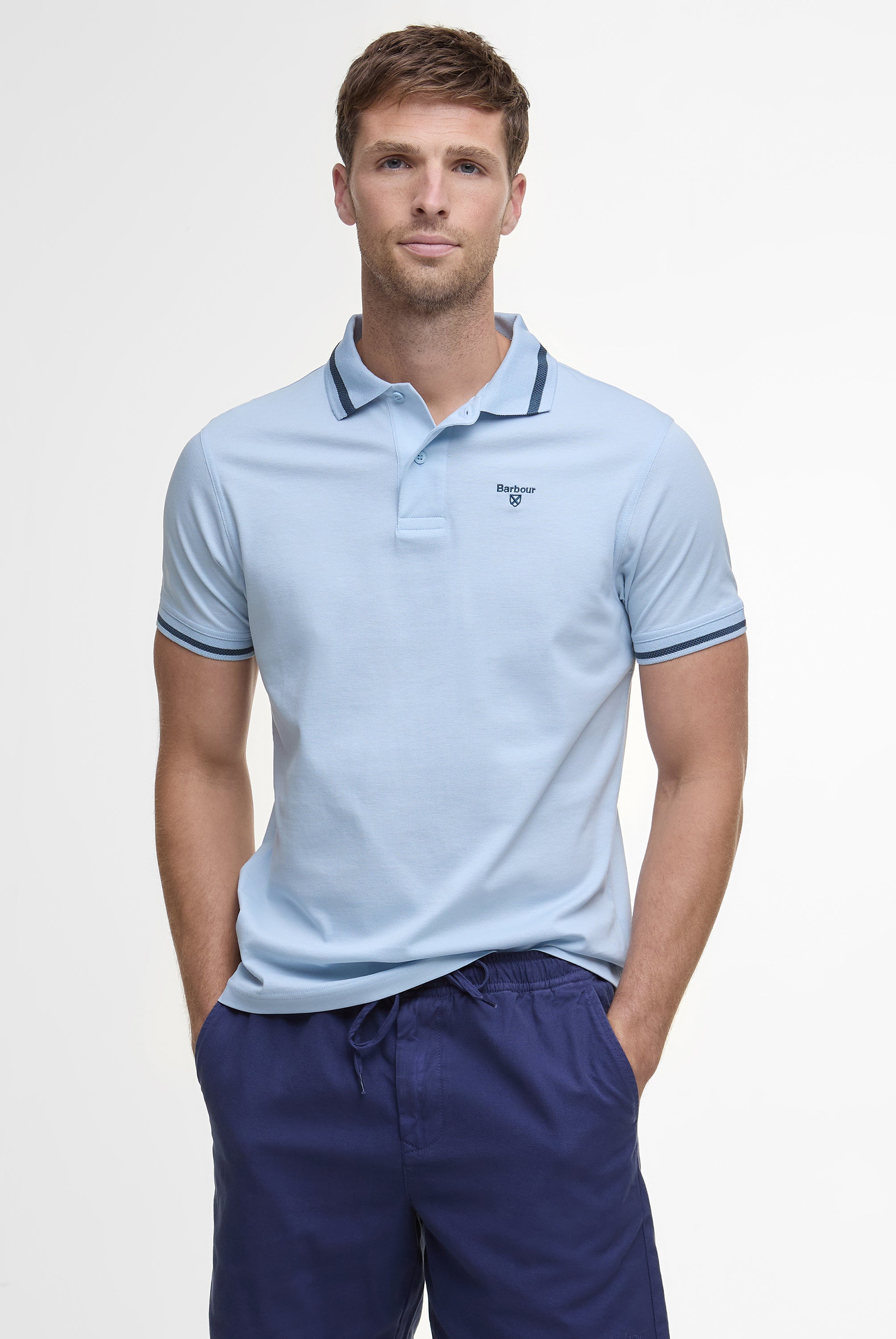 Barbour Washed Oxford Relaxed Short #Colour_Oceana