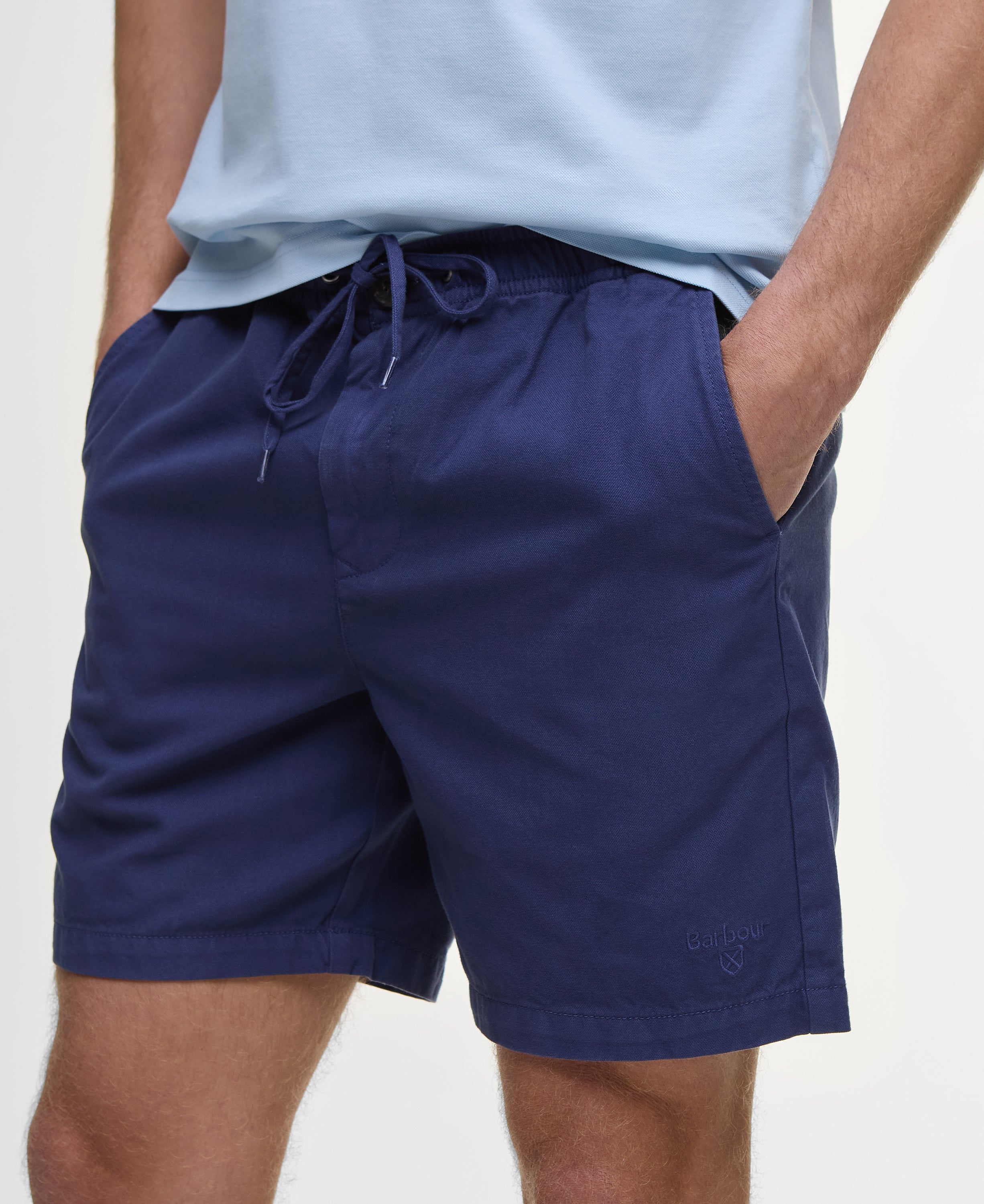 Barbour Washed Oxford Relaxed Short-OUTLET #Colour_Oceana