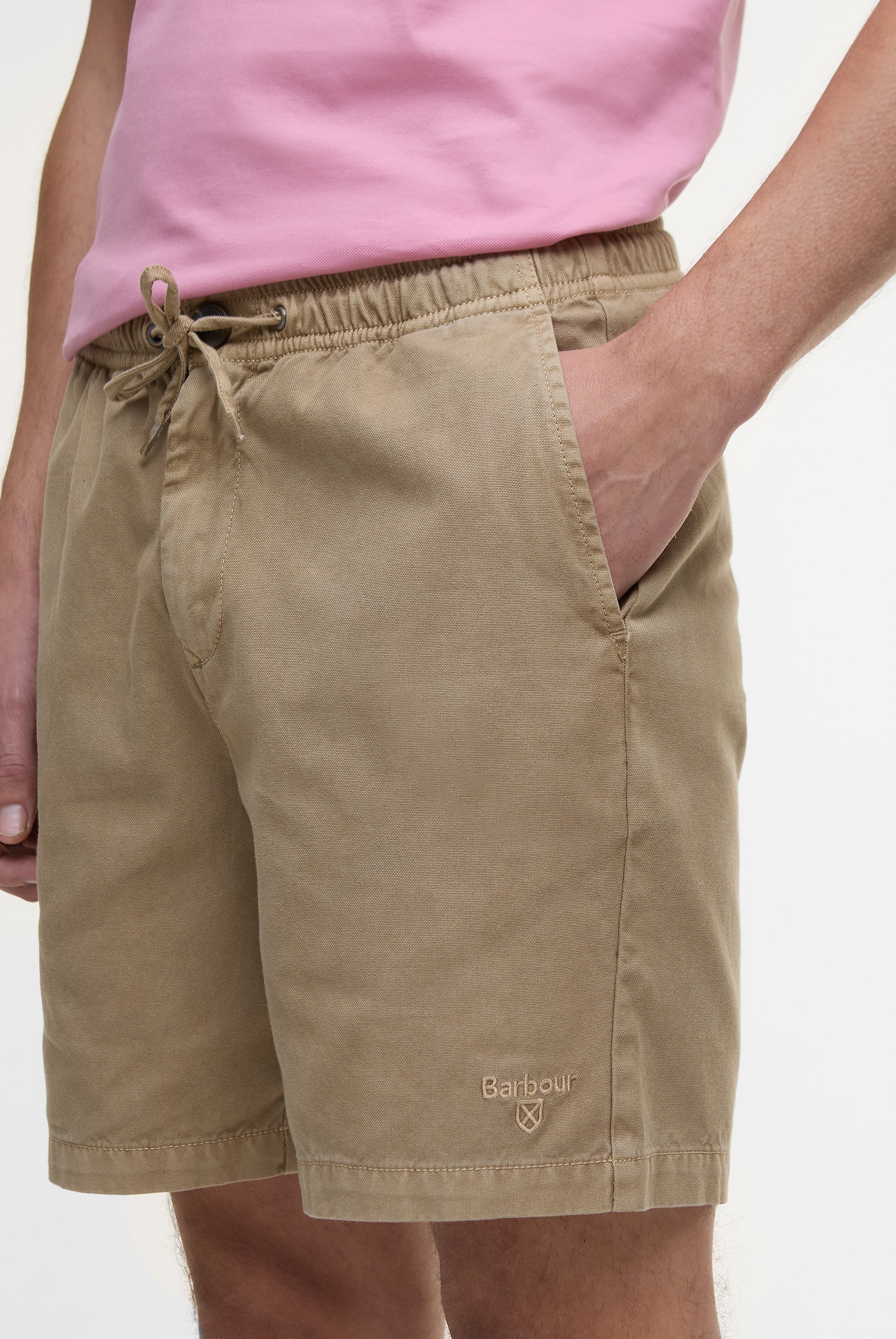 Barbour Washed Oxford Relaxed Short #Colour_Stone