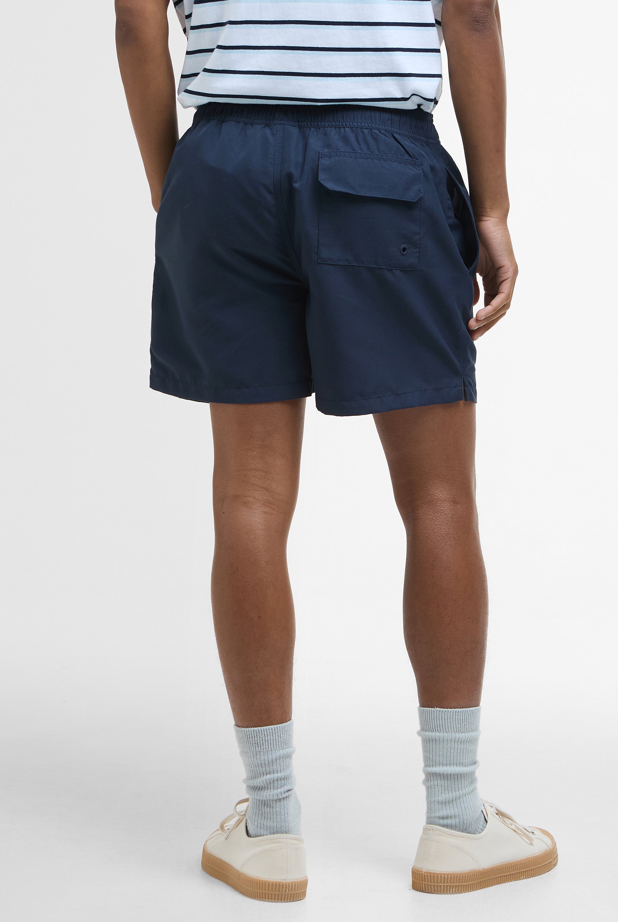 Barbour Navy Staple Logo 5" Swim Short #Colour_Navy