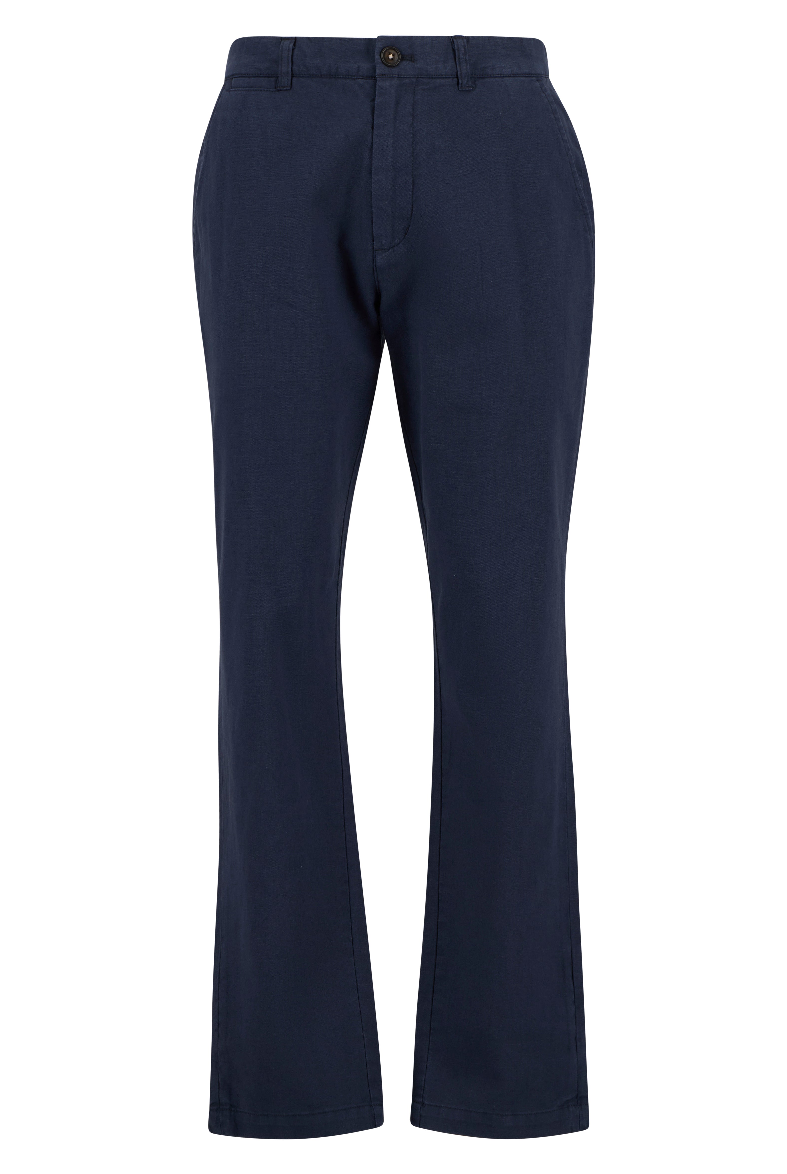 Barbour Navy Cotton Linen Tailored Trouser #Colour_Navy