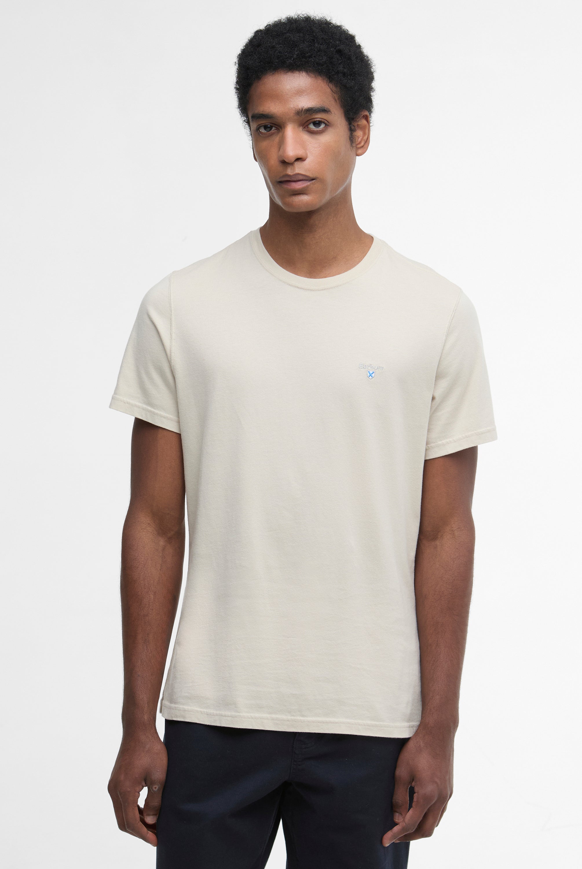 Barbour Mist Tartan Sports T-Shirt #Colour_Mist