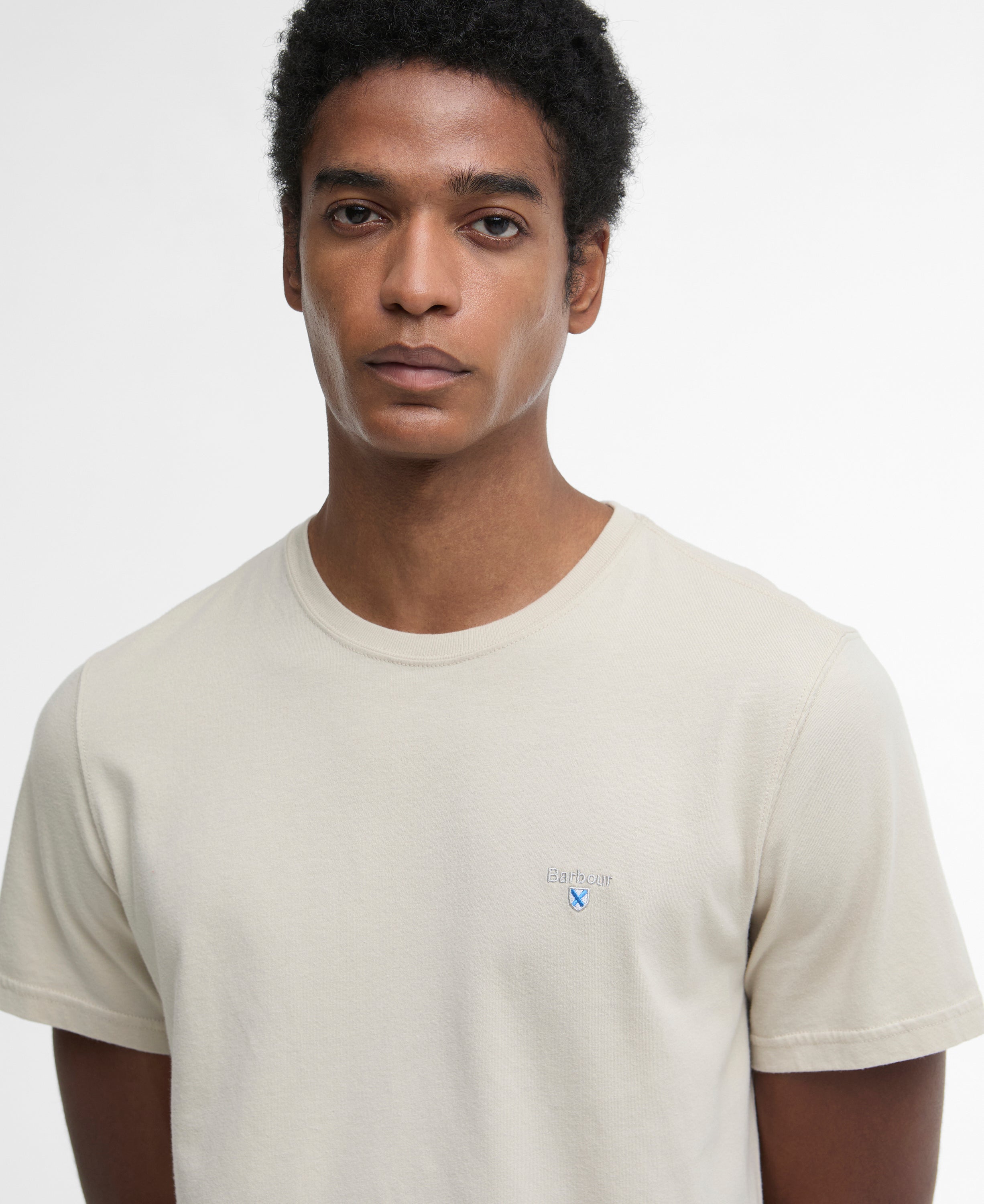 Barbour Mist Tartan Sports T-Shirt #Colour_Mist