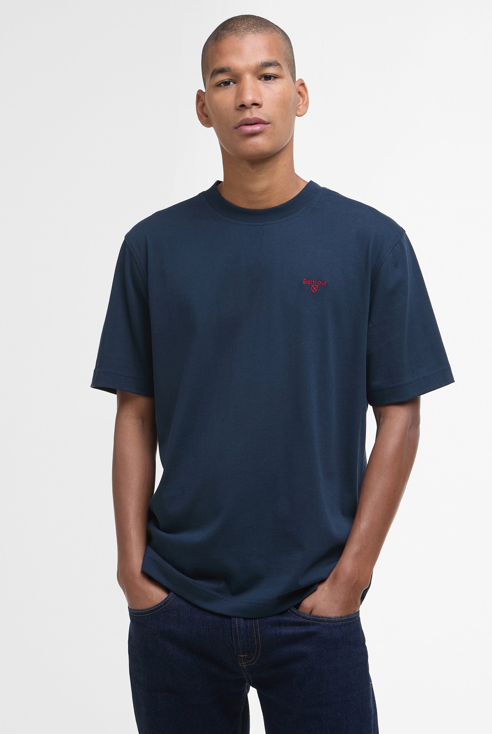 Barbour Navy Sports Relaxed T-Shirt #Colour_Navy