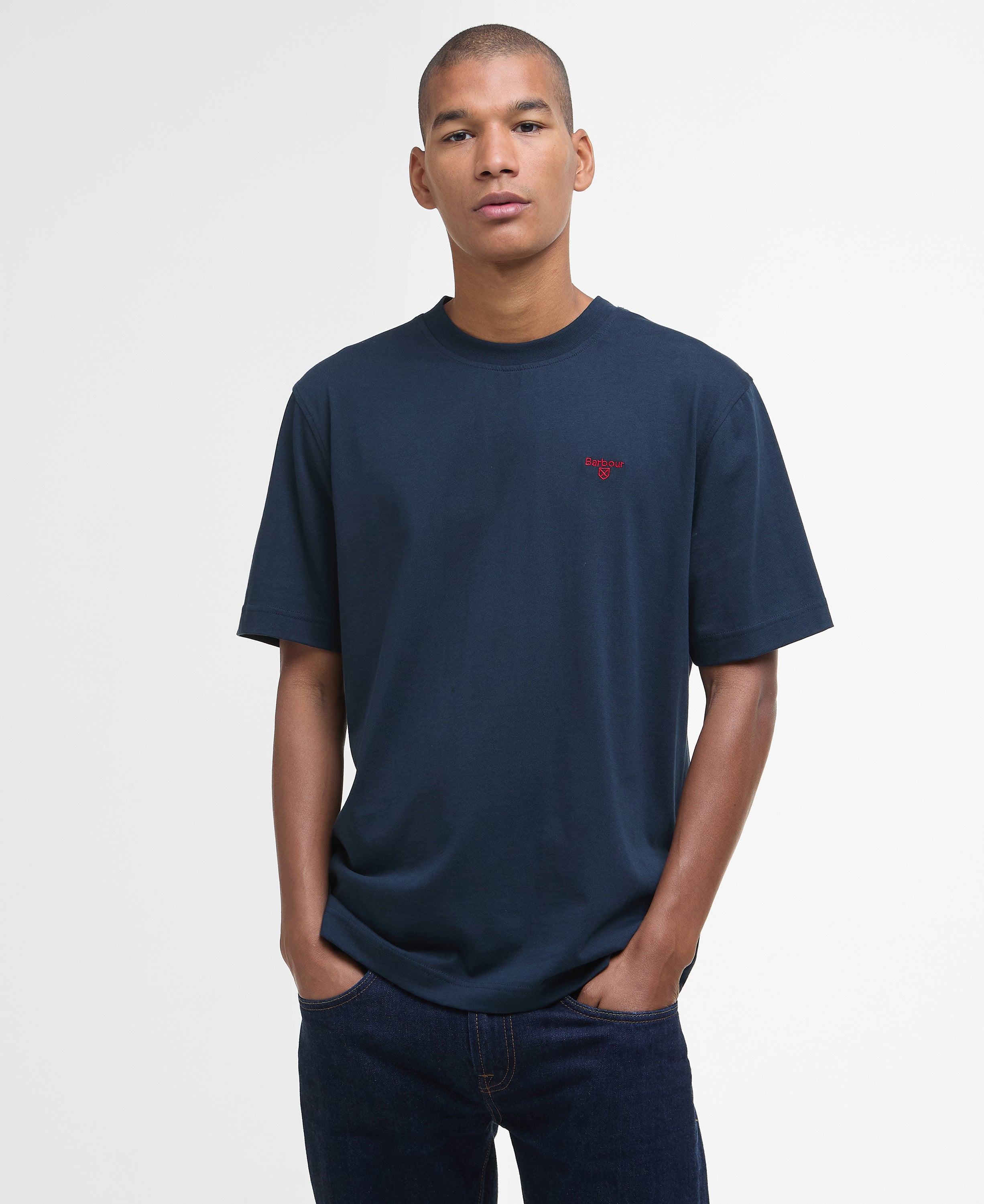 Barbour Navy Sports Relaxed T-Shirt #Colour_Navy