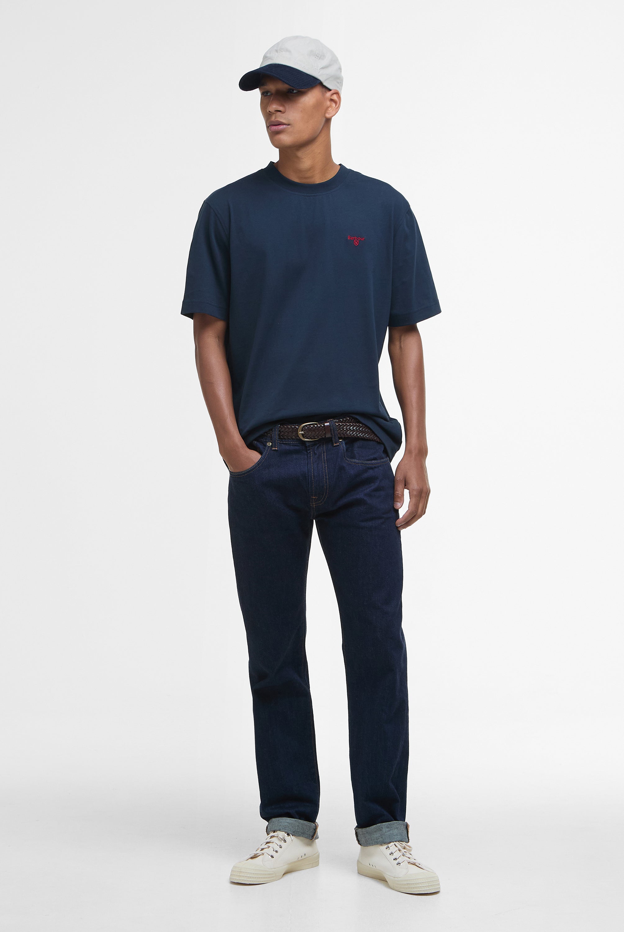 Barbour Navy Sports Relaxed T-Shirt #Colour_Navy