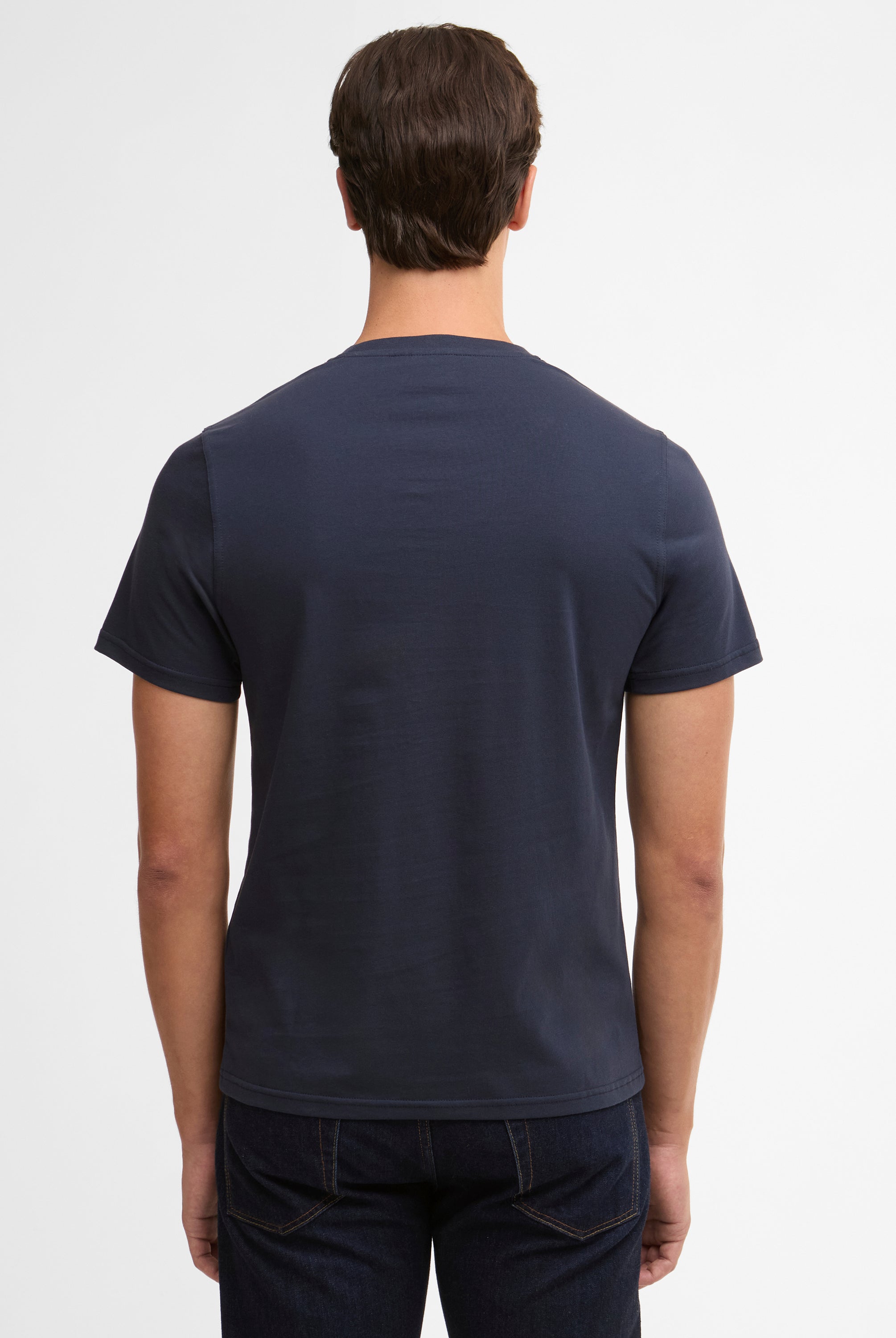 Barbour Navy Berwick Tartan T-Shirt #Colour_Navy