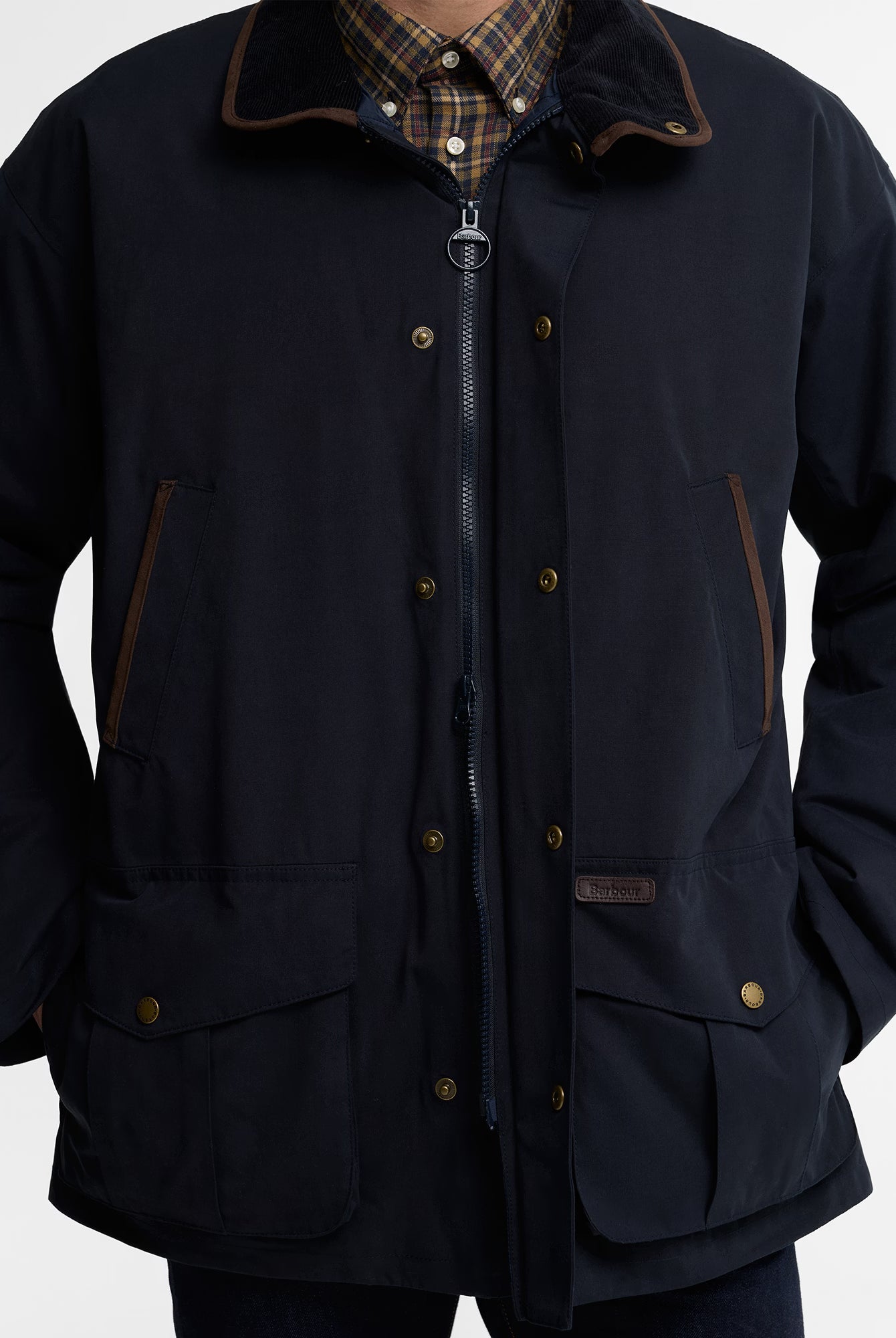 Barbour Broomfield Waterproof Jacket #Colour_Dark Navy