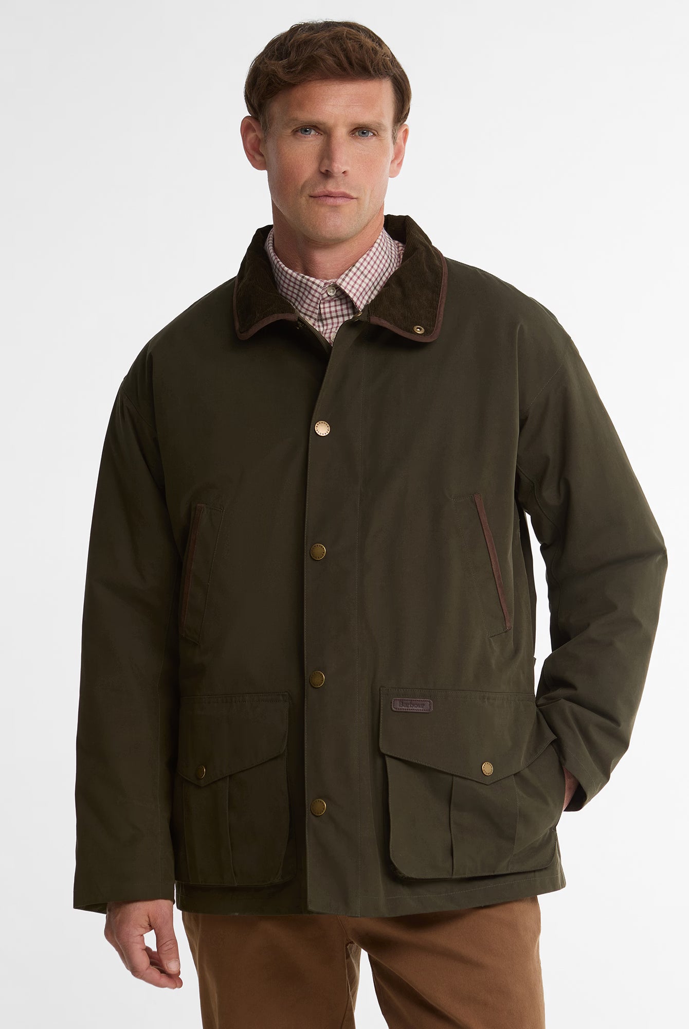 Barbour Broomfield Waterproof Jacket #Colour_Dark Olive