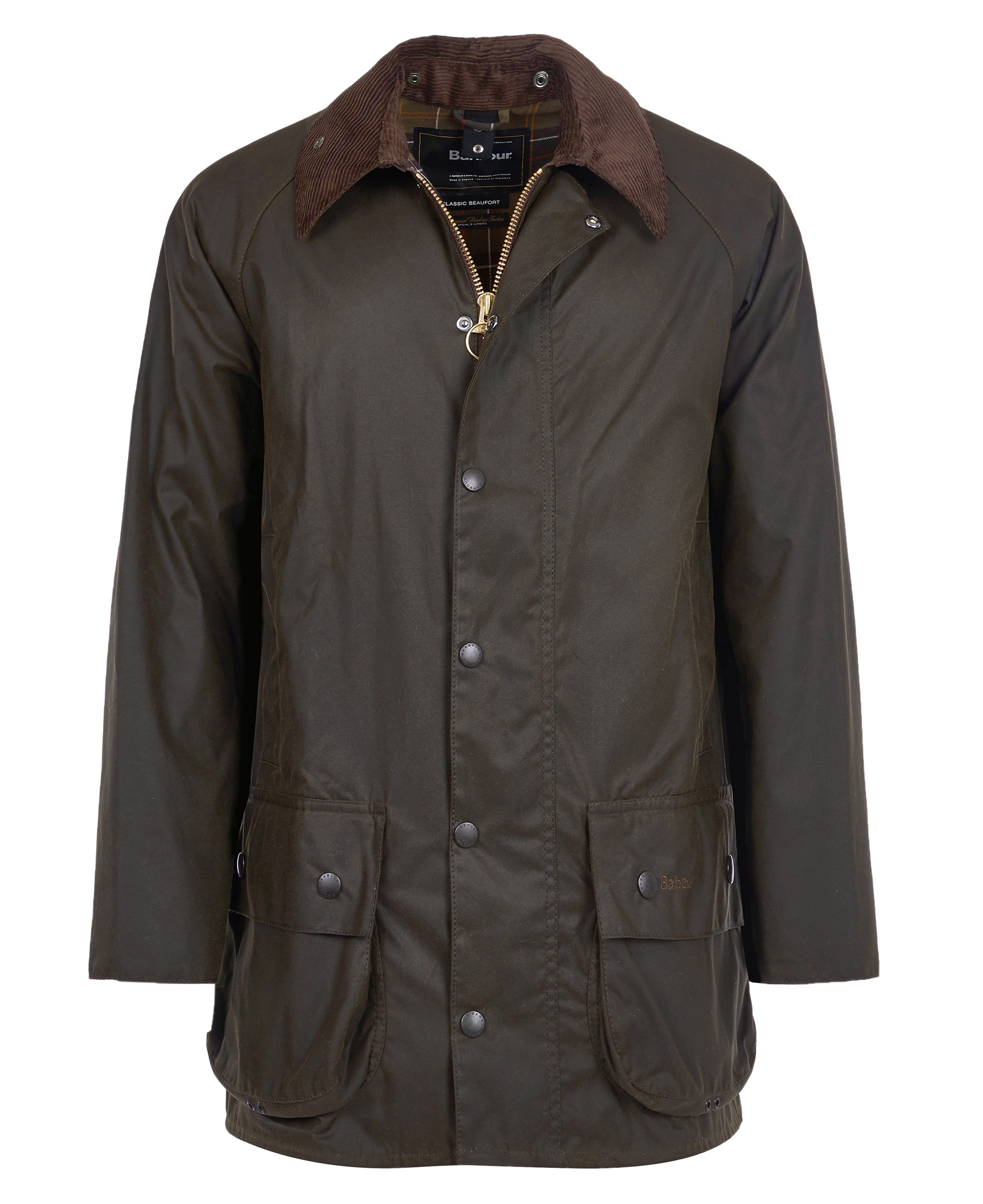 Barbour Olive Classic Beaufort Wax Jacket #Colour_Olive