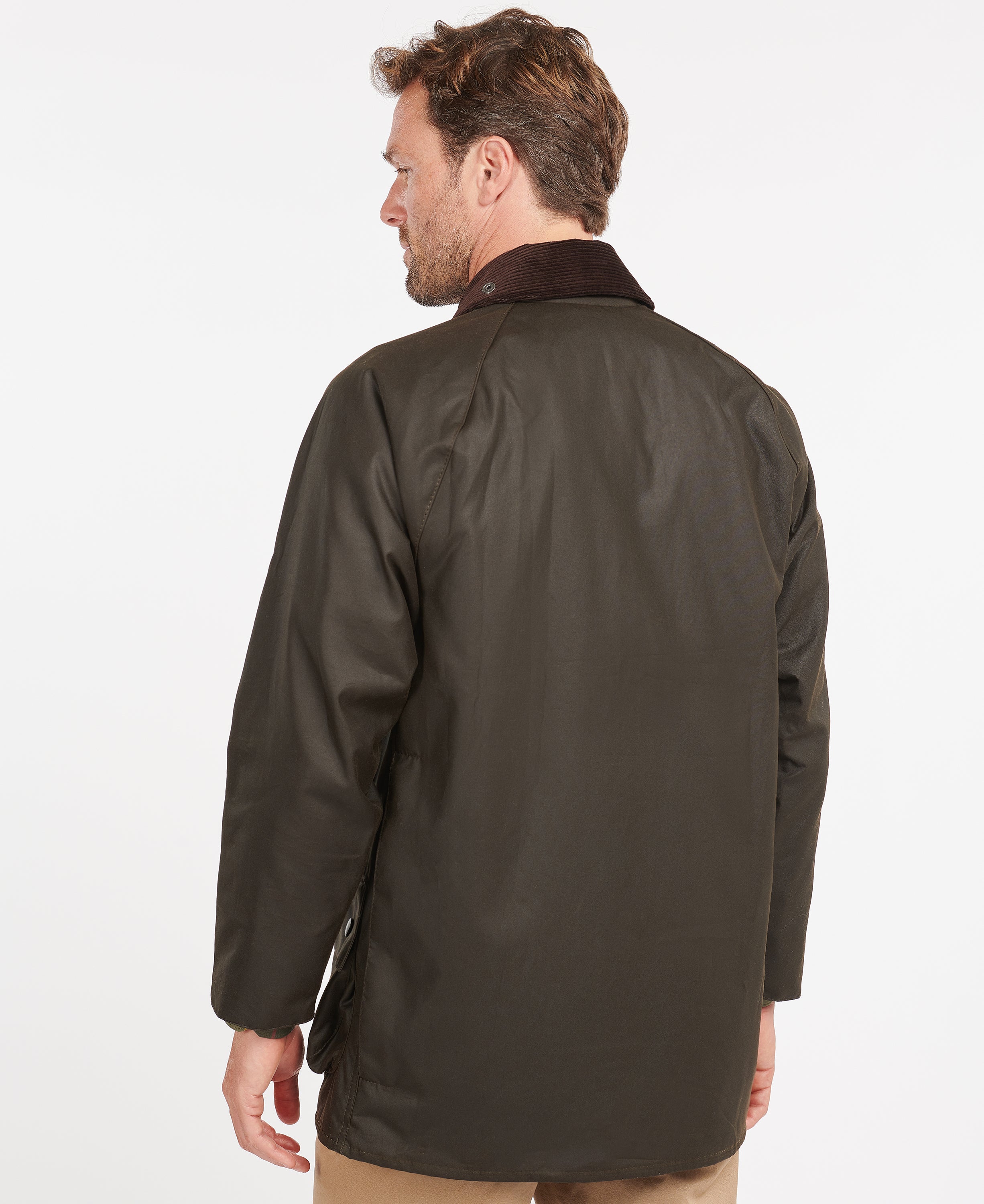 Barbour Olive Classic Beaufort Wax Jacket #Colour_Olive