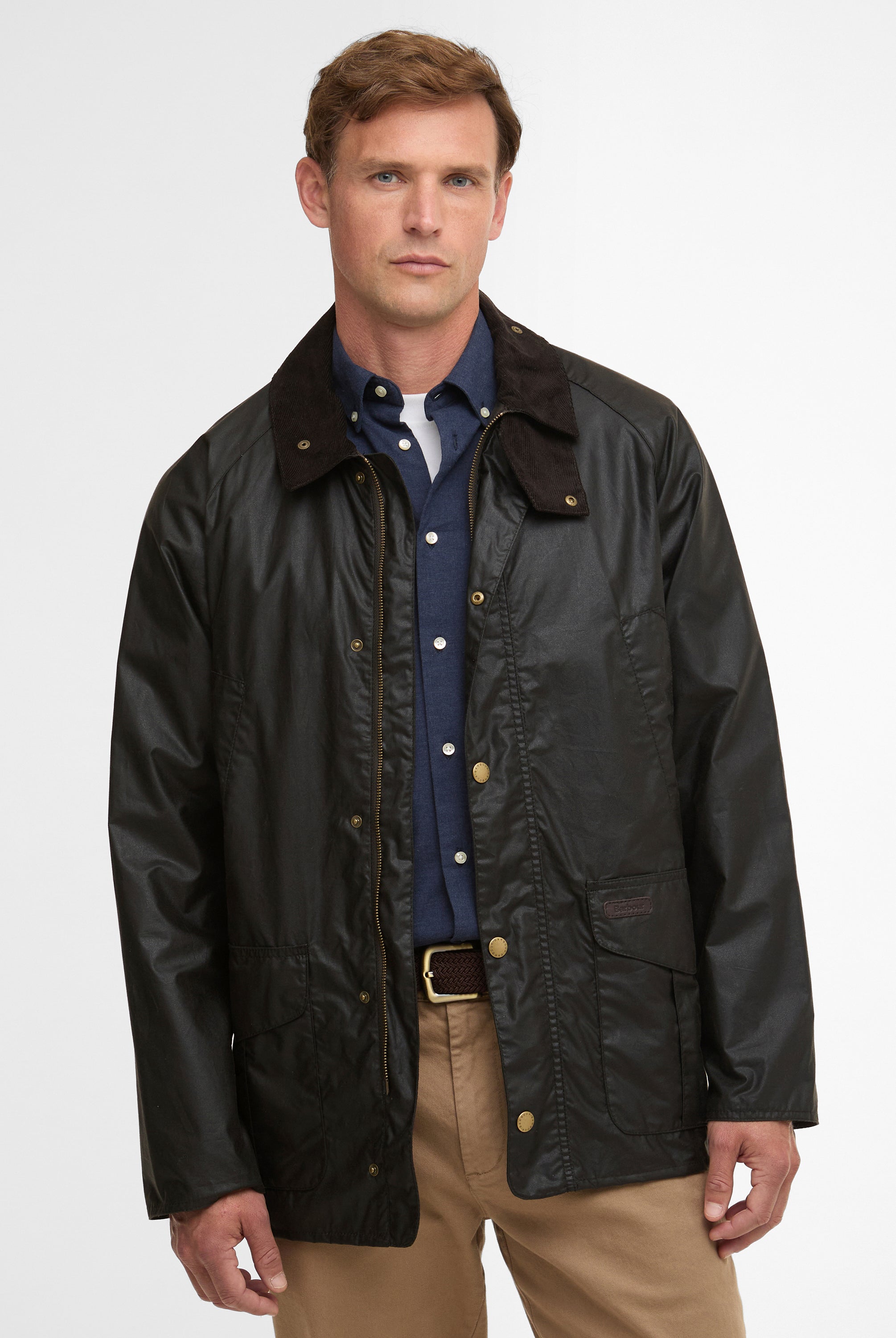 Barbour Dark Olive Lightweight Stratford Wax Jacket #Colour_Dark Olive