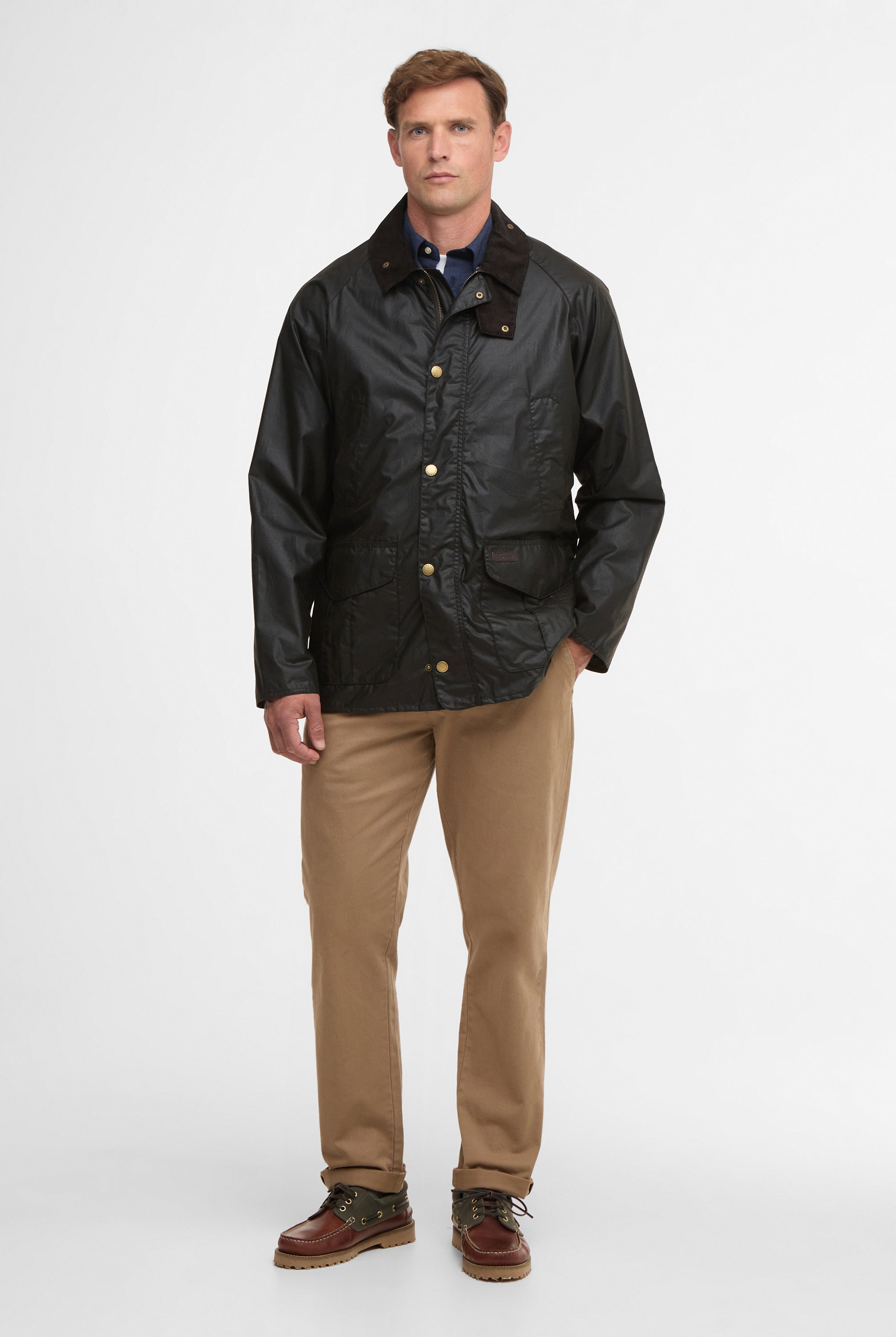 Barbour Dark Olive Lightweight Stratford Wax Jacket #Colour_Dark Olive