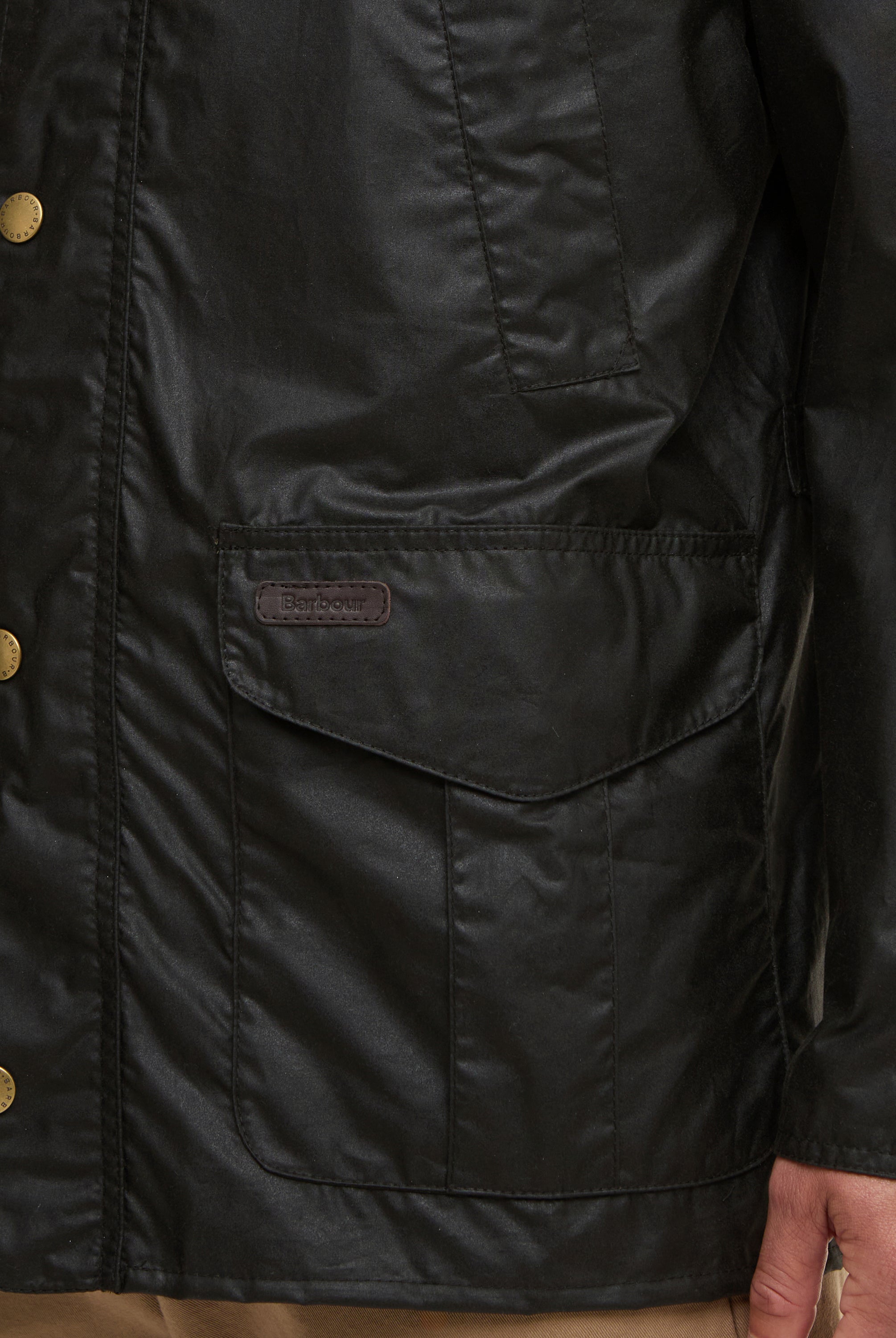 Barbour Dark Olive Lightweight Stratford Wax Jacket #Colour_Dark Olive