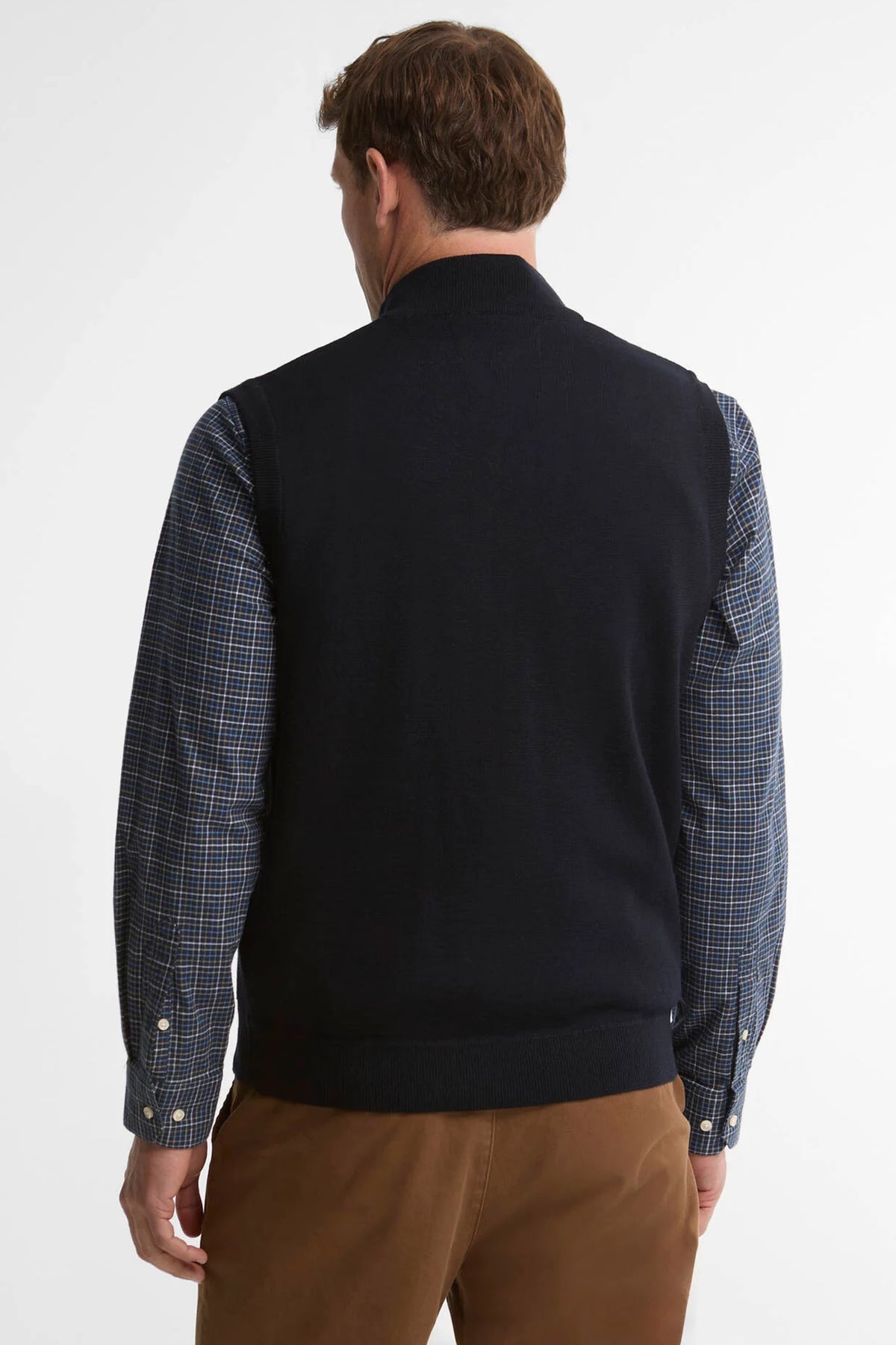 Barbour Marcus Knitted Gilet #Colour_Navy